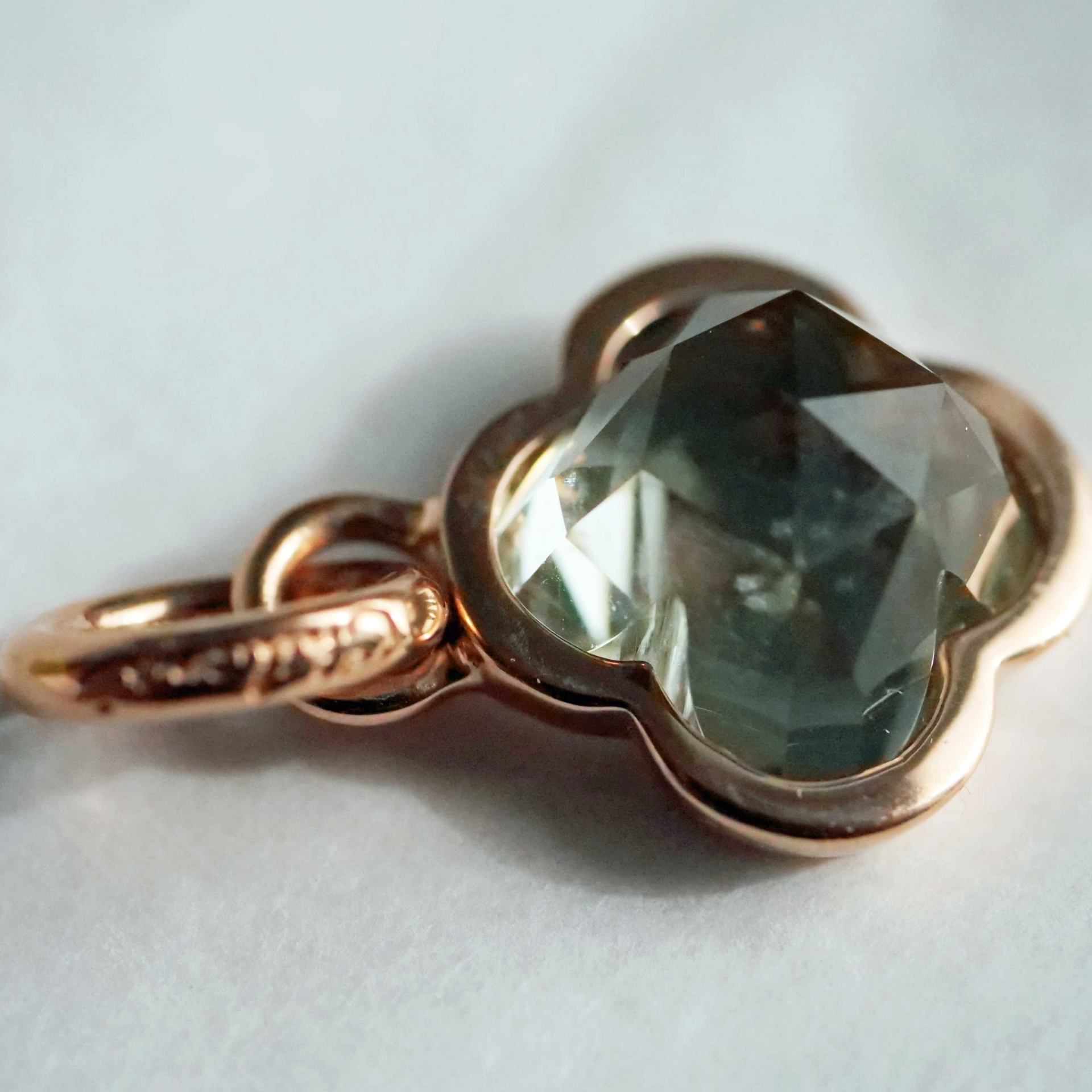 Original Chilango Amethyst Anhänger Lilly Flower out of Nature 925er Silber Rose Gold plated