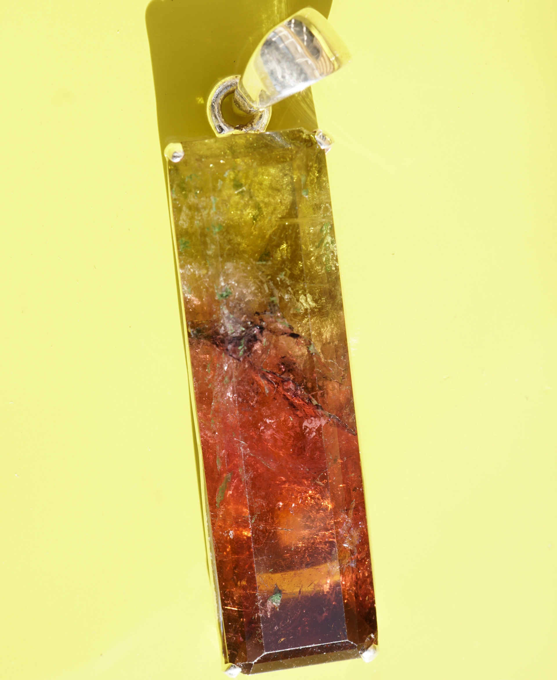 Turmalin Anhänger 925er Silber ca. 70 carat wunderschöner Wassermelonenturmalin