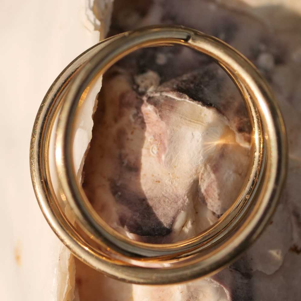 Guido Maria Kretschmer Jewellery Doppelschienen Ring in 375 Gelbgold 17 mm D.