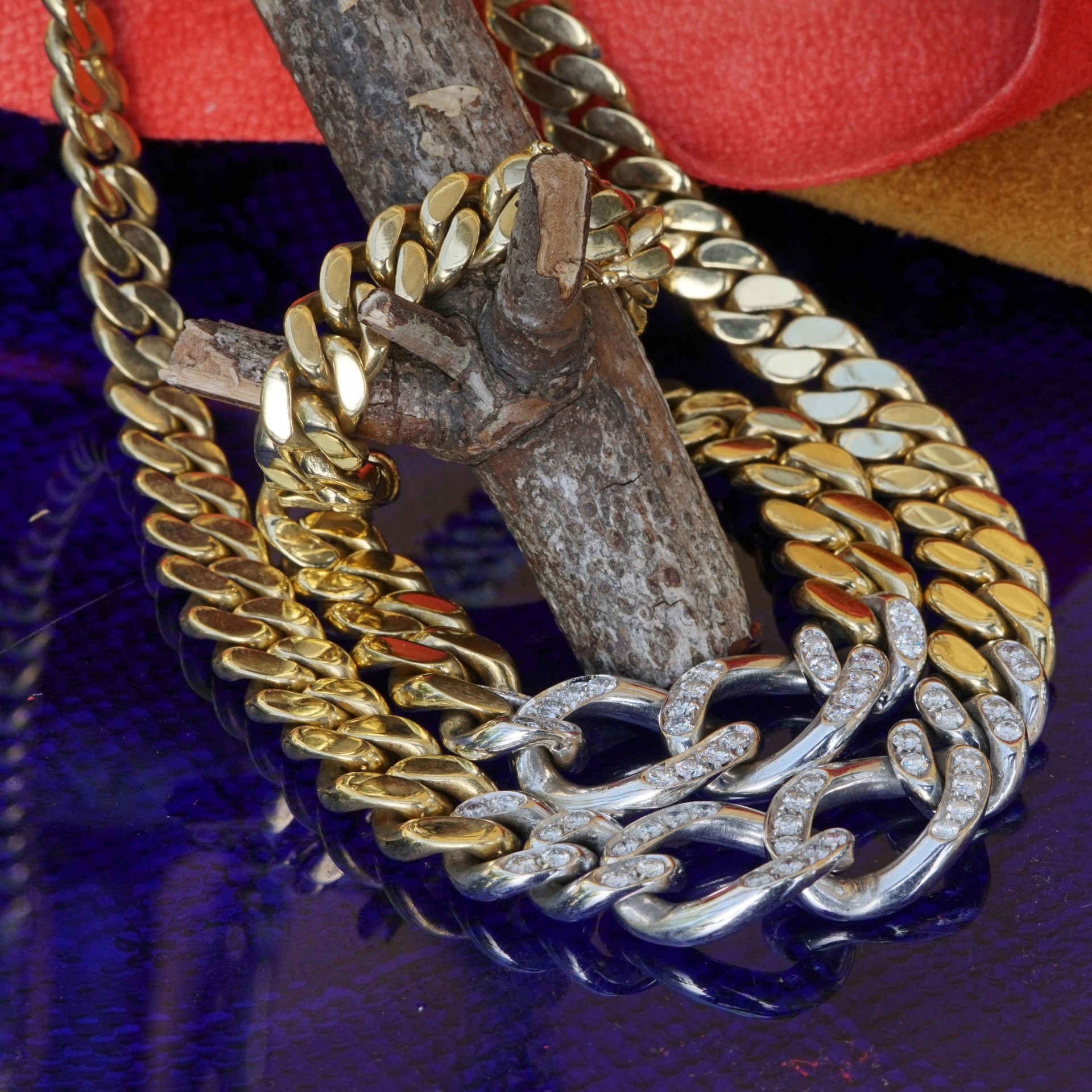 Diamant Collier und Armband 750er Gold 1.65 ct W VS 148 gramm massiv