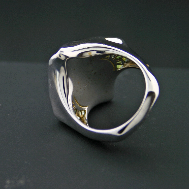 Topas-Diamant-Ring, 750/-GG.