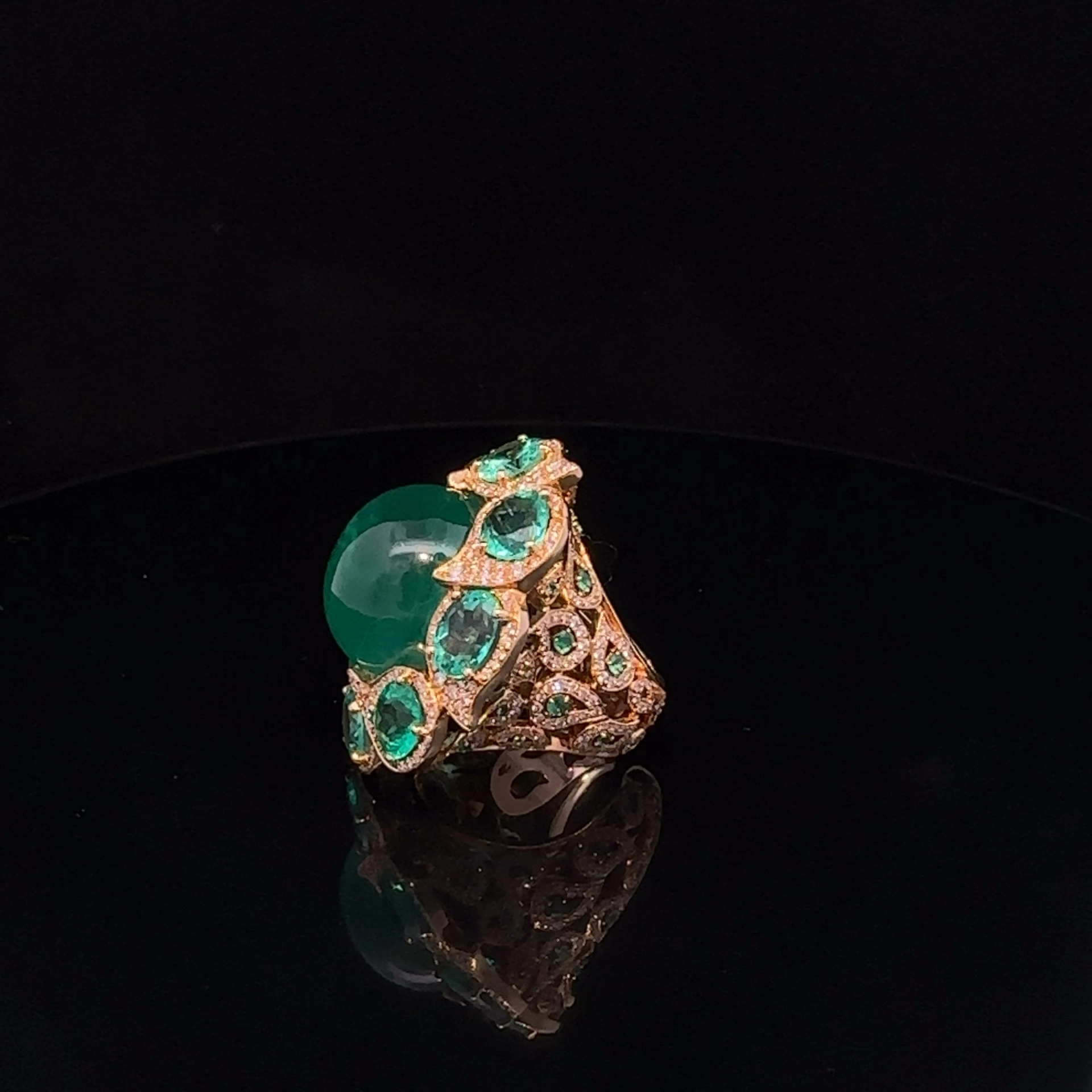 Smaragd Brillant Ring 45 ct High Class Schmuck! Gigantische Größe und Qualität