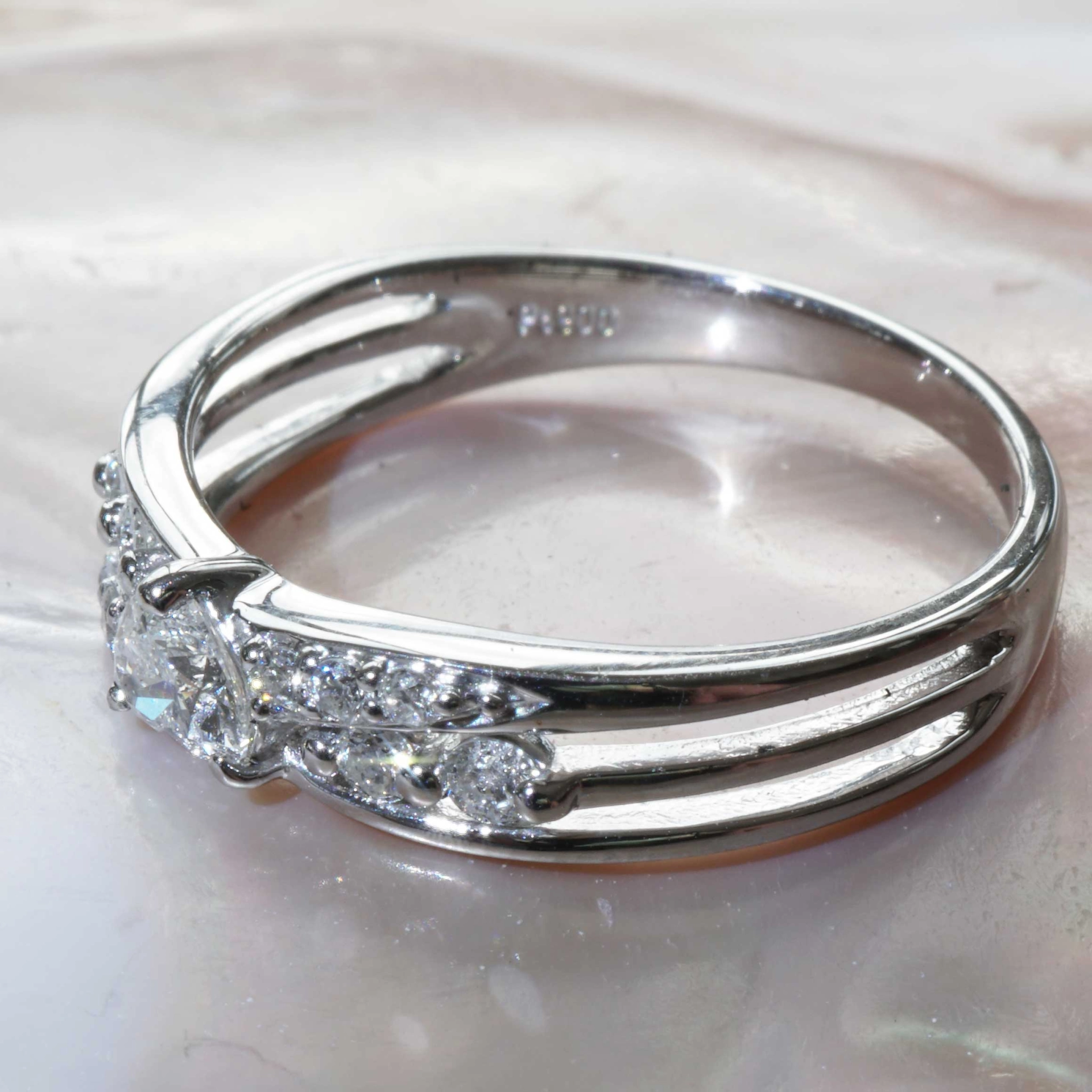 Diamant Herz Brillant Ring 0.217 ct 0.16 ct TW / SI 900er Platin....Love me....