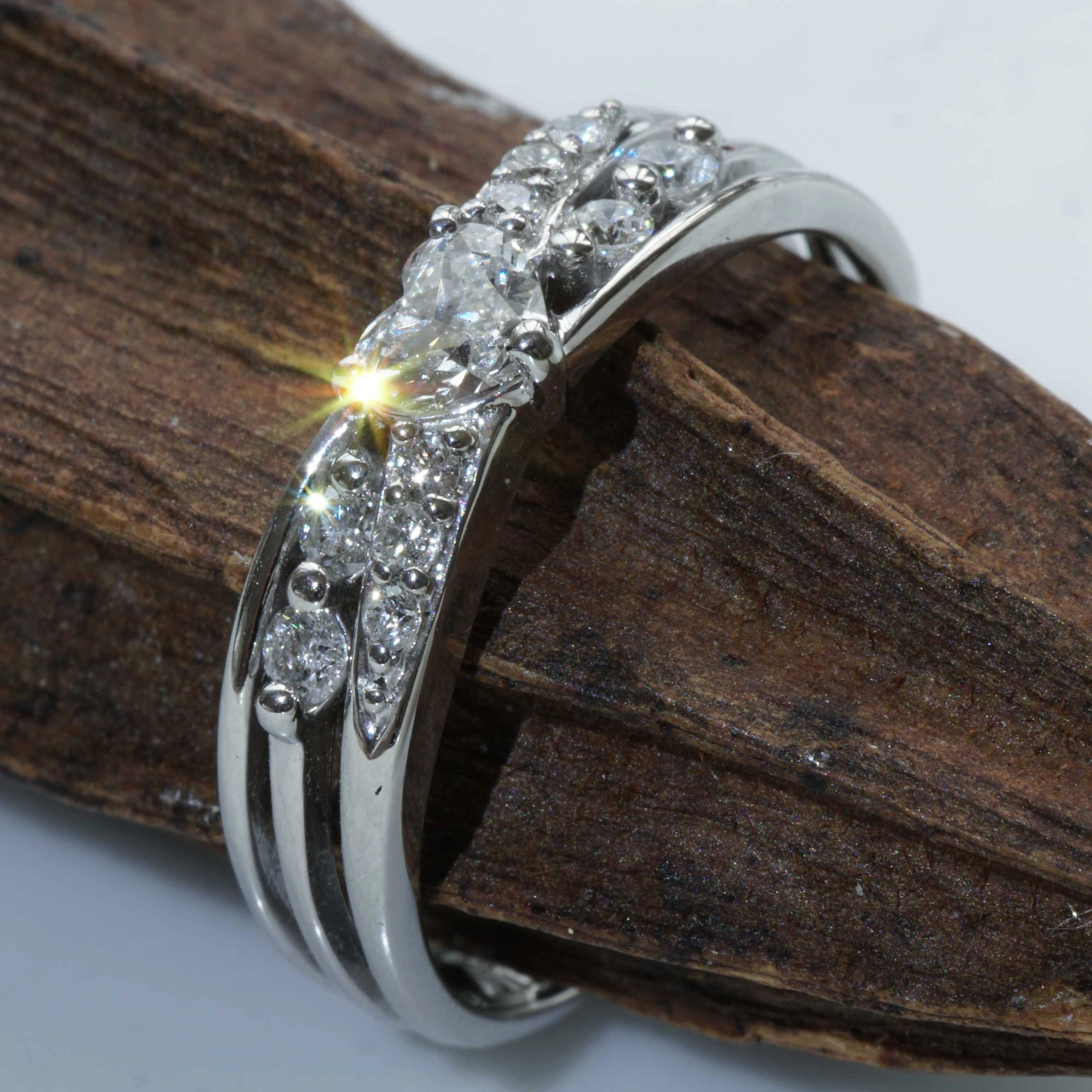 Diamant Herz Brillant Ring 0.217 ct 0.16 ct TW / SI 900er Platin....Love me....