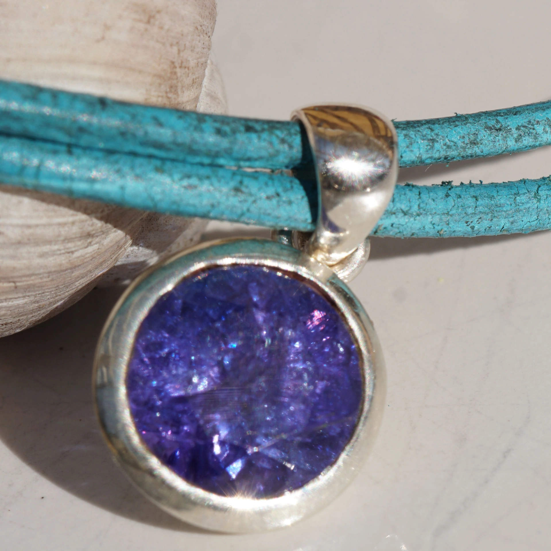 Tansanit Anhänger Silber in feiner Farbqualität ca. 4,8 ct ...phantastischer Blauton