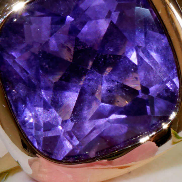 Amethyst Ring 750er Rosegold Valenza .....bella Italia....kleiner Kardinalring...so trendy