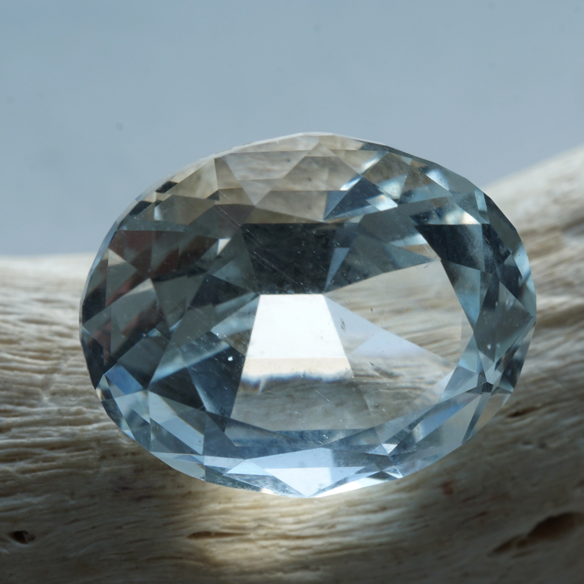 Goshenit Beryll Ring 4.82 ct 750er Gelbgold Mosambik...farblose Reinform