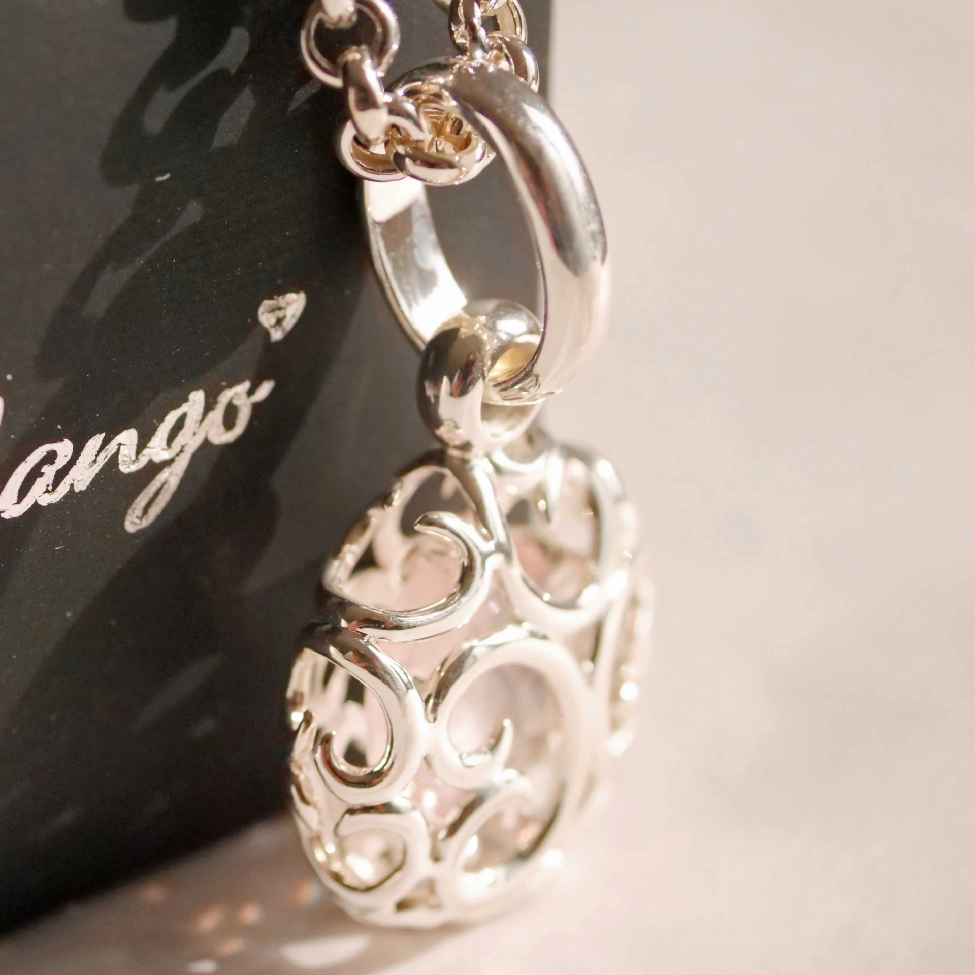 Original Chilango Anhänger Fairytale Rosenquarz 48 x 28 mm  925er Silber