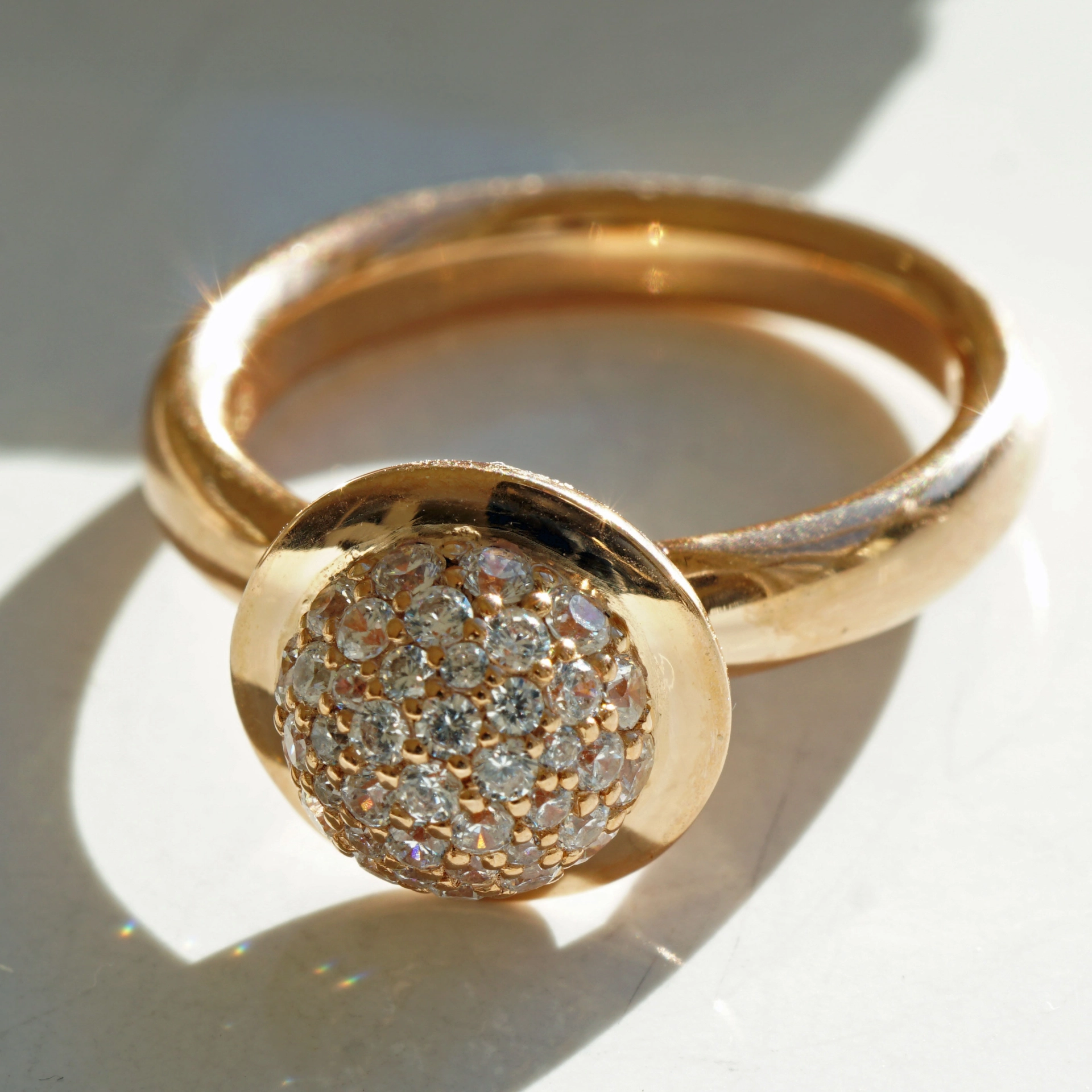 Chilango Ring Circonia White 925er Silber Pink Gold plated m. orig.Etiu