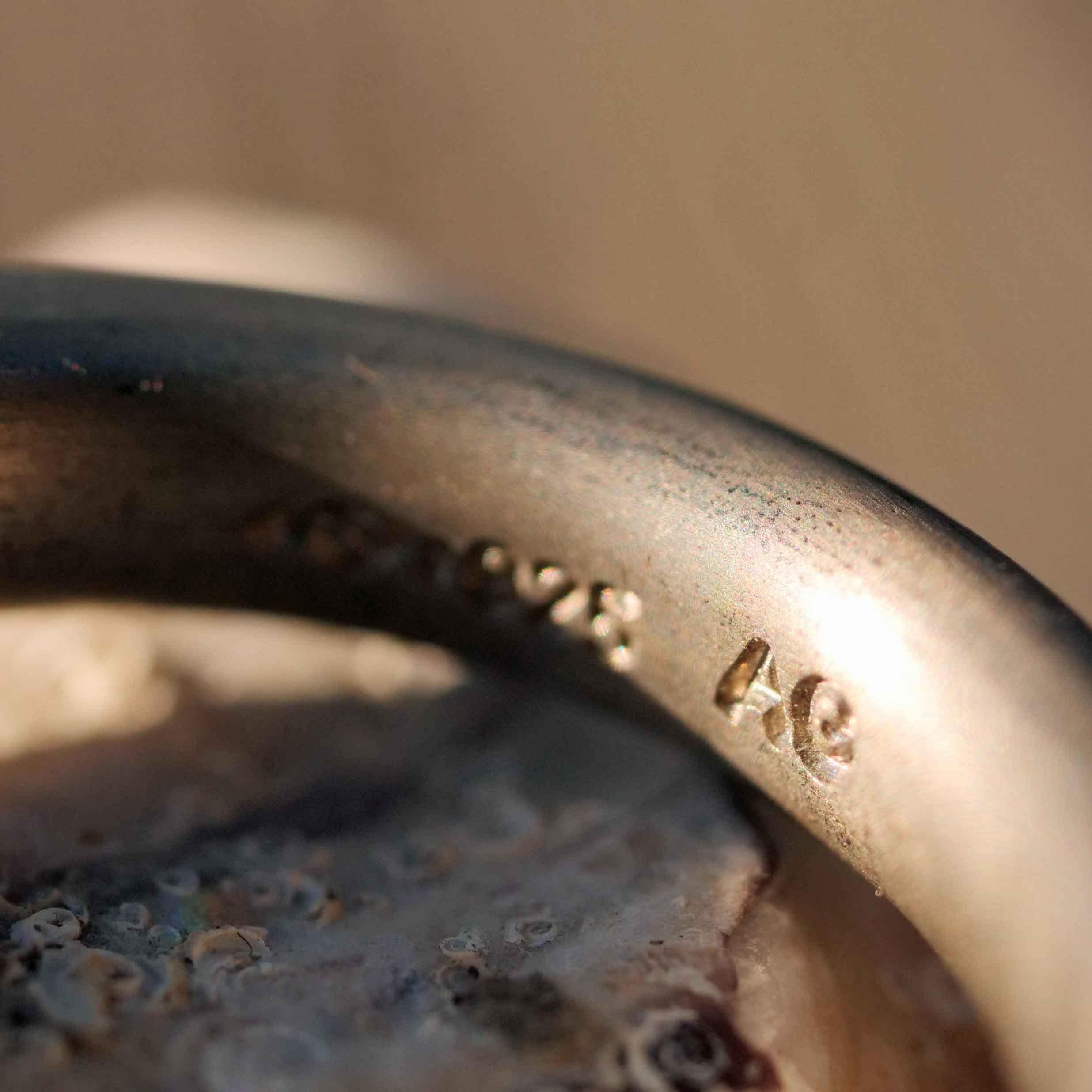 Niessing Halbkaräter Zirkonia Spannring 925er Silber grau mattiert neuwertig punziert