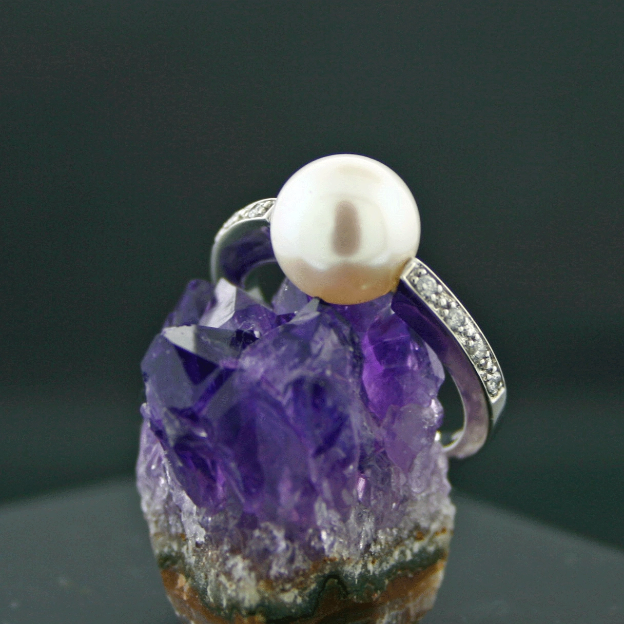 Ring, 750/-Weißgold., massiv