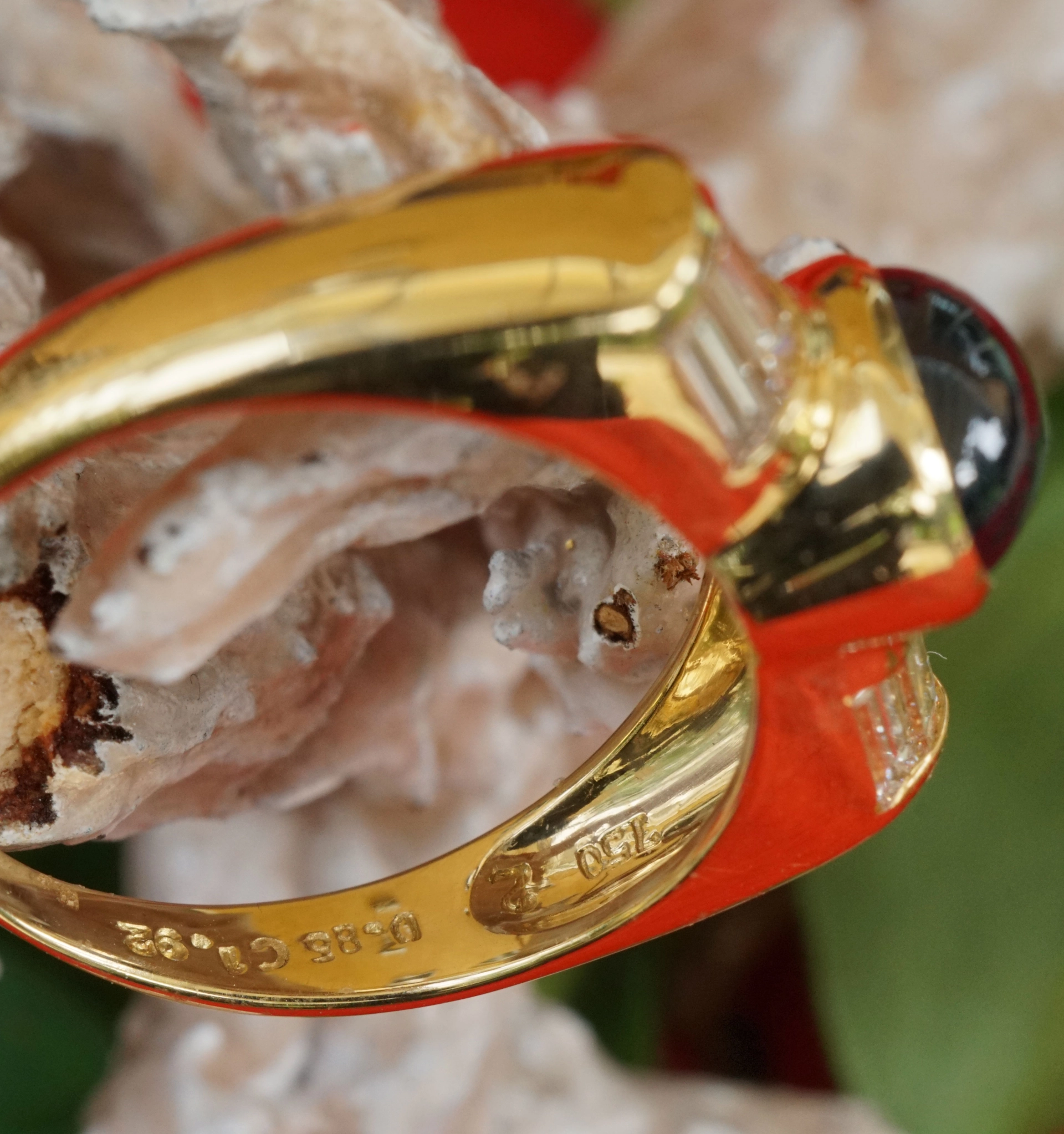 Saphir Diamant Ring hochwertig 750er Gelbgold Beste Edelsteinqualität!