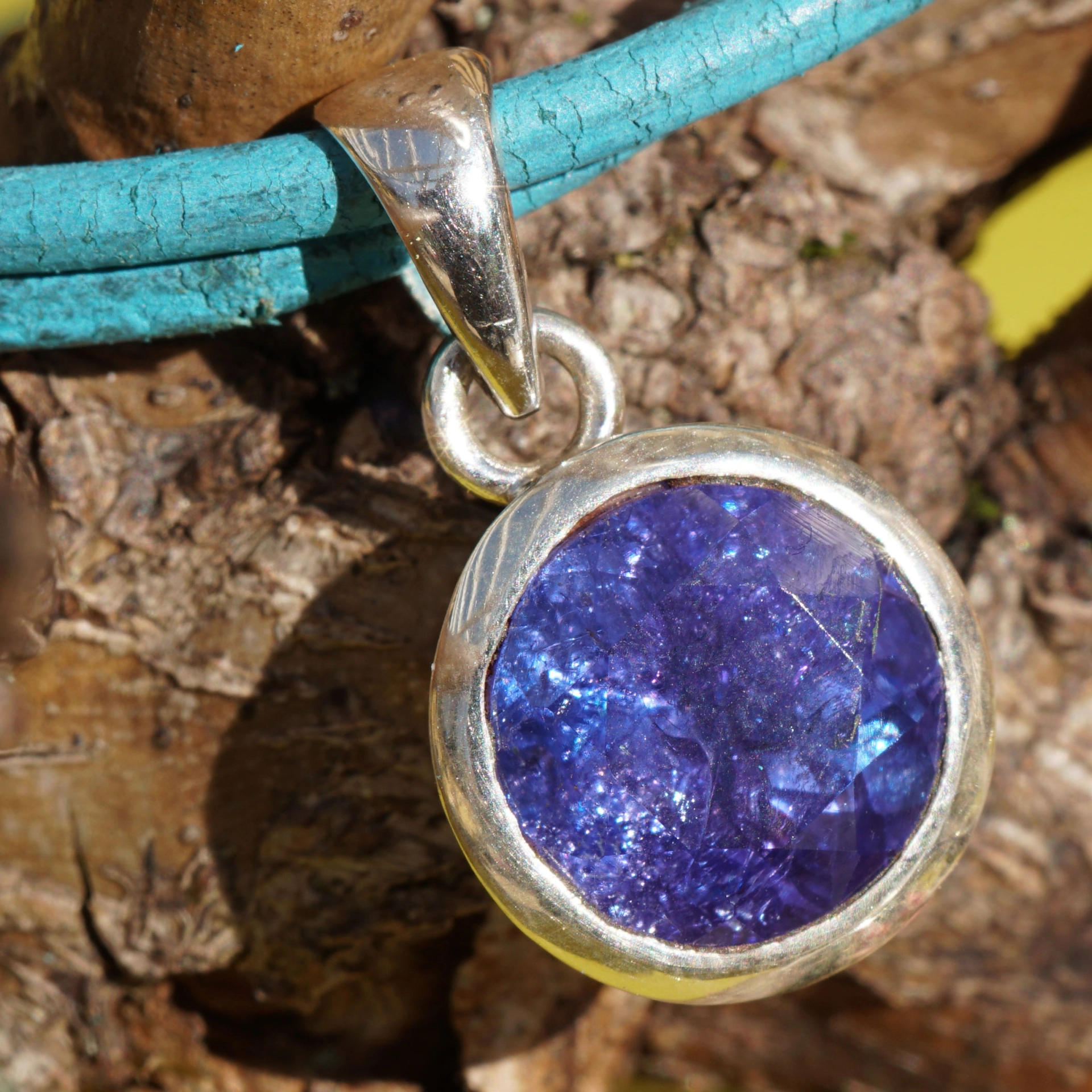 Tansanit Anhänger Silber in feiner Farbqualität ca. 4,8 ct ...phantastischer Blauton