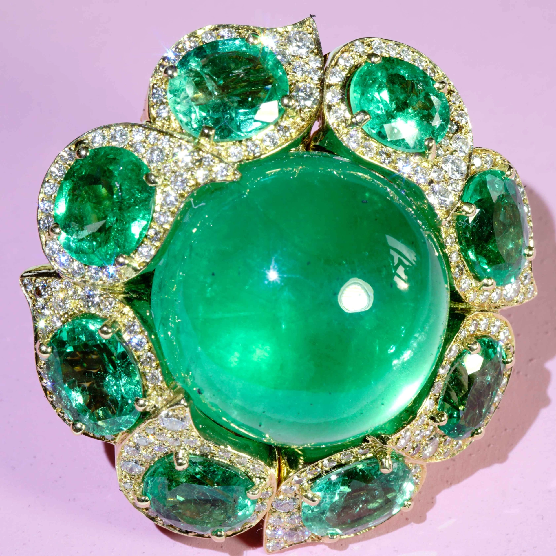 Smaragd Brillant Ring 45 ct High Class Schmuck! Gigantische Größe und Qualität
