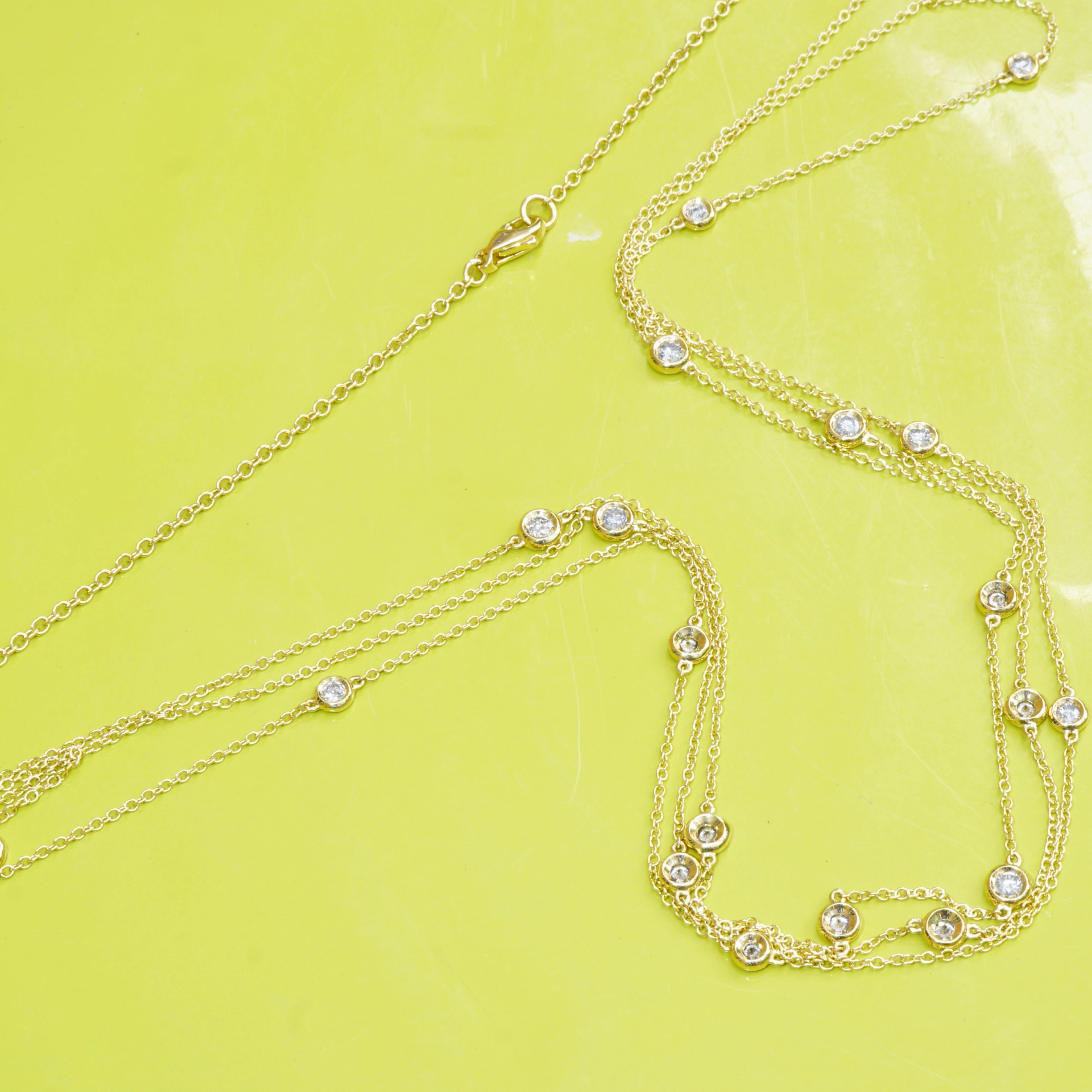 Brillant Collier 750er Gelbgold 1.38 ct...Bella Italia...hochwertiger Brillantschmuck