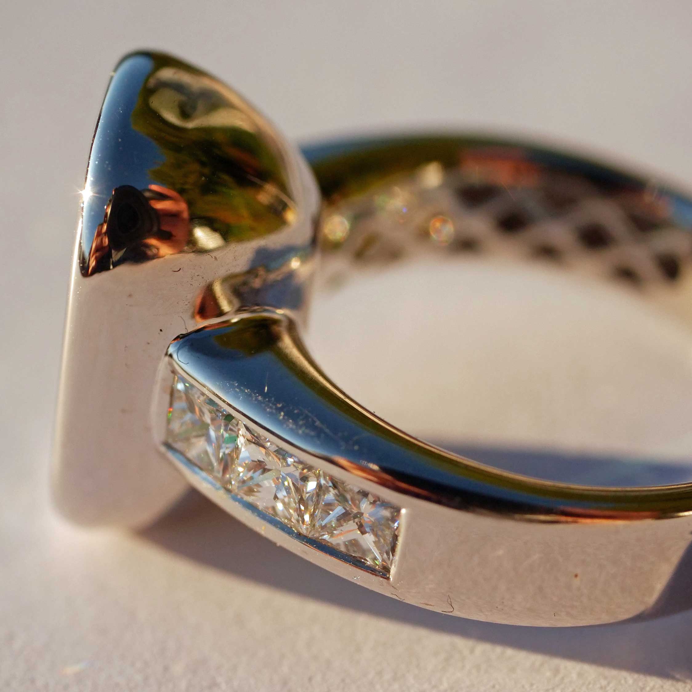 Turmalin Diamant Ring 750er Weissgold Neon Blau Tiffany Blue Afghanistan 8.05 ct Investment Edelstein selten