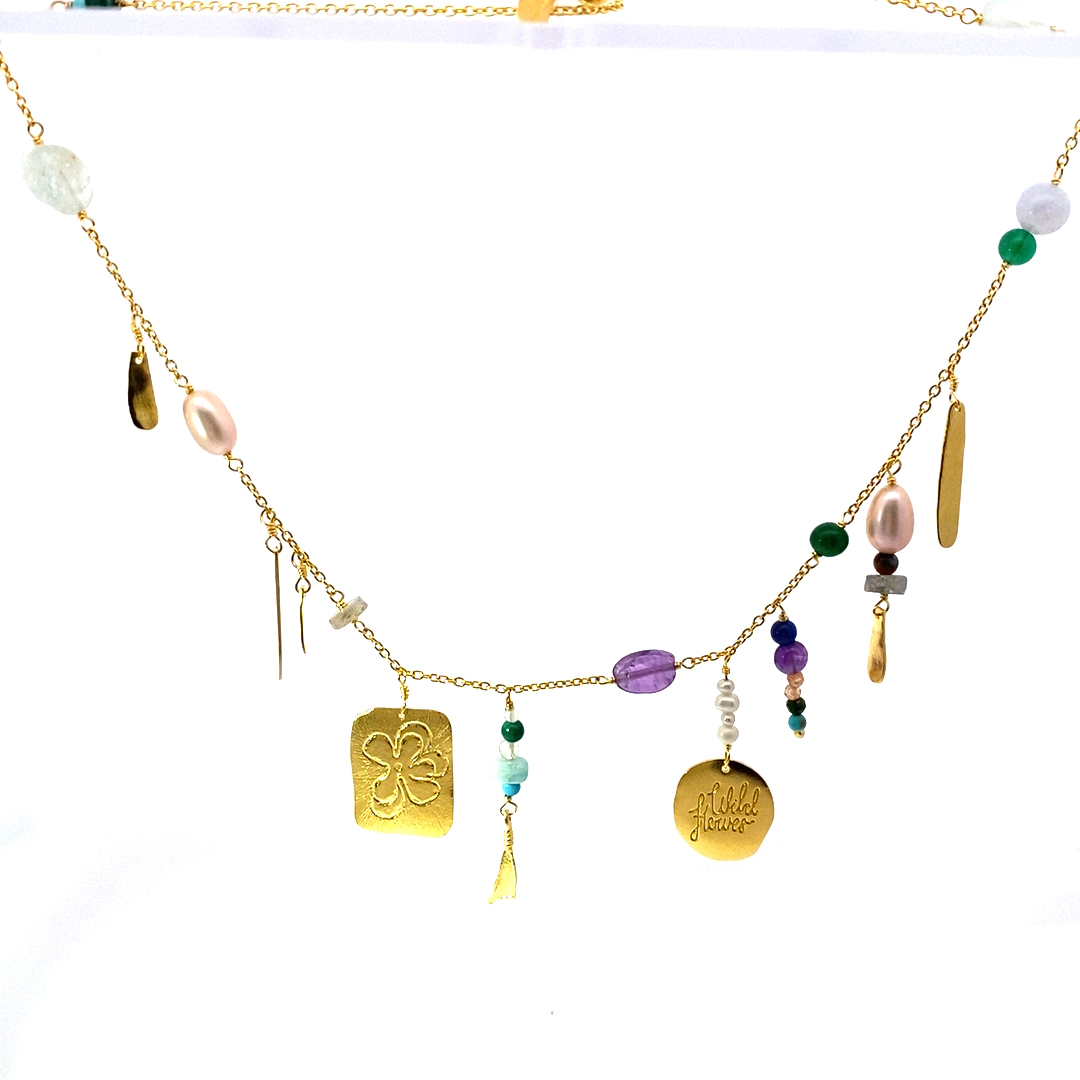 Collier Celia 925er Silber vergoldet Wild Flowers at Heart designed by Maanesten Dänemark-