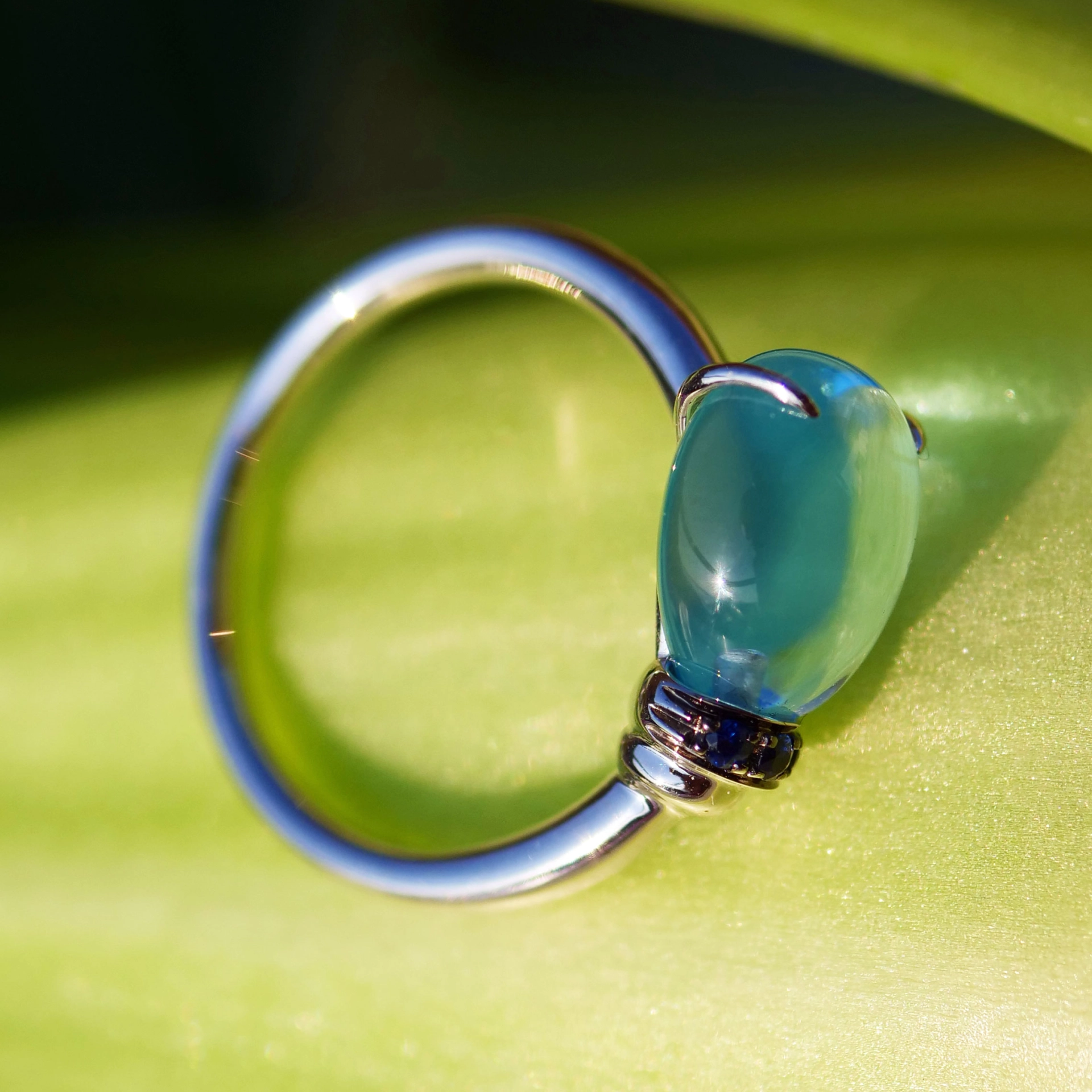 Saphir Topas Ring 750er Weissgold Valenza .....bella Italia....tolle Kombi Möglichkeiten