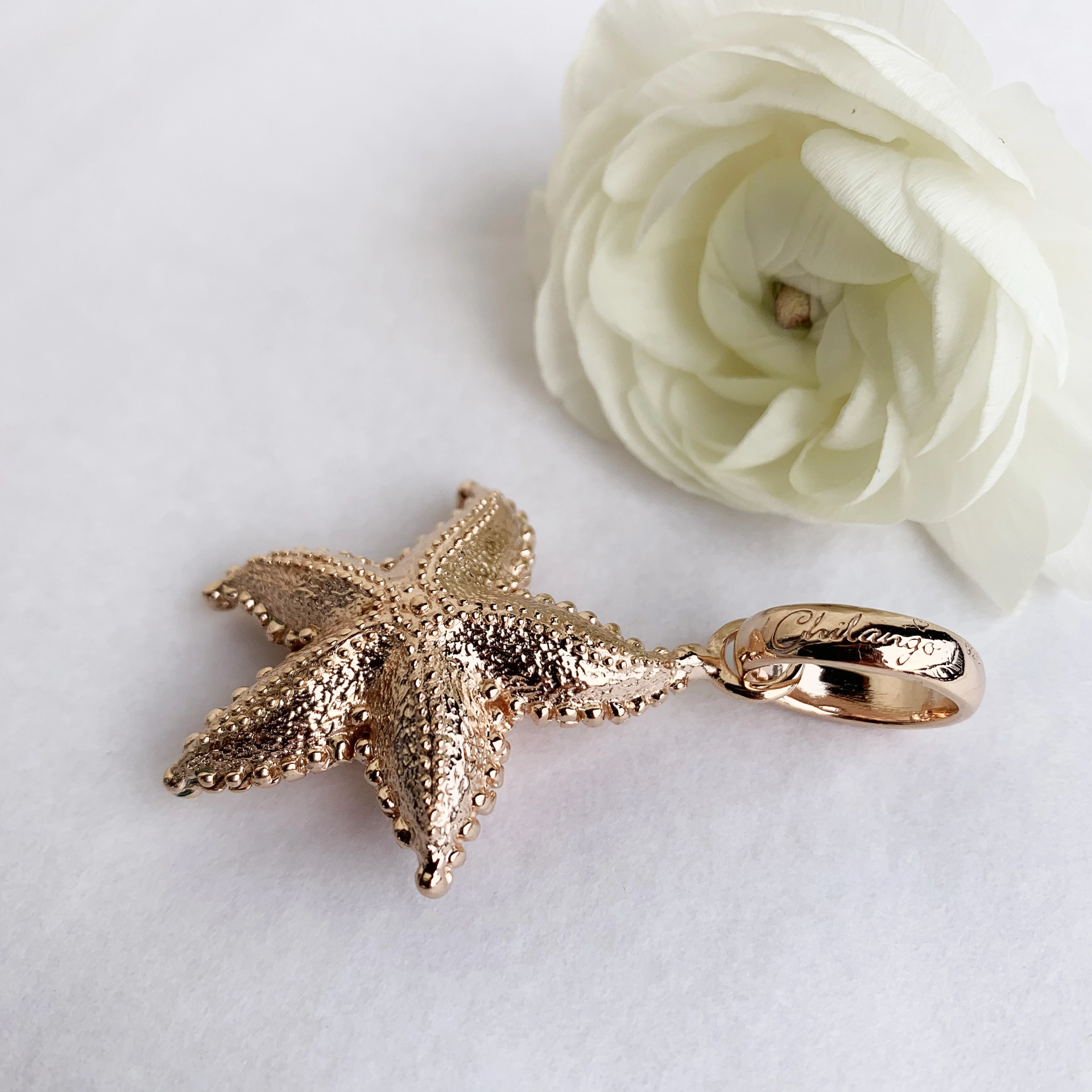 Myth Seastar Chilango Anhänger 925er Silber Pink Gold plated 62 x 38 mm