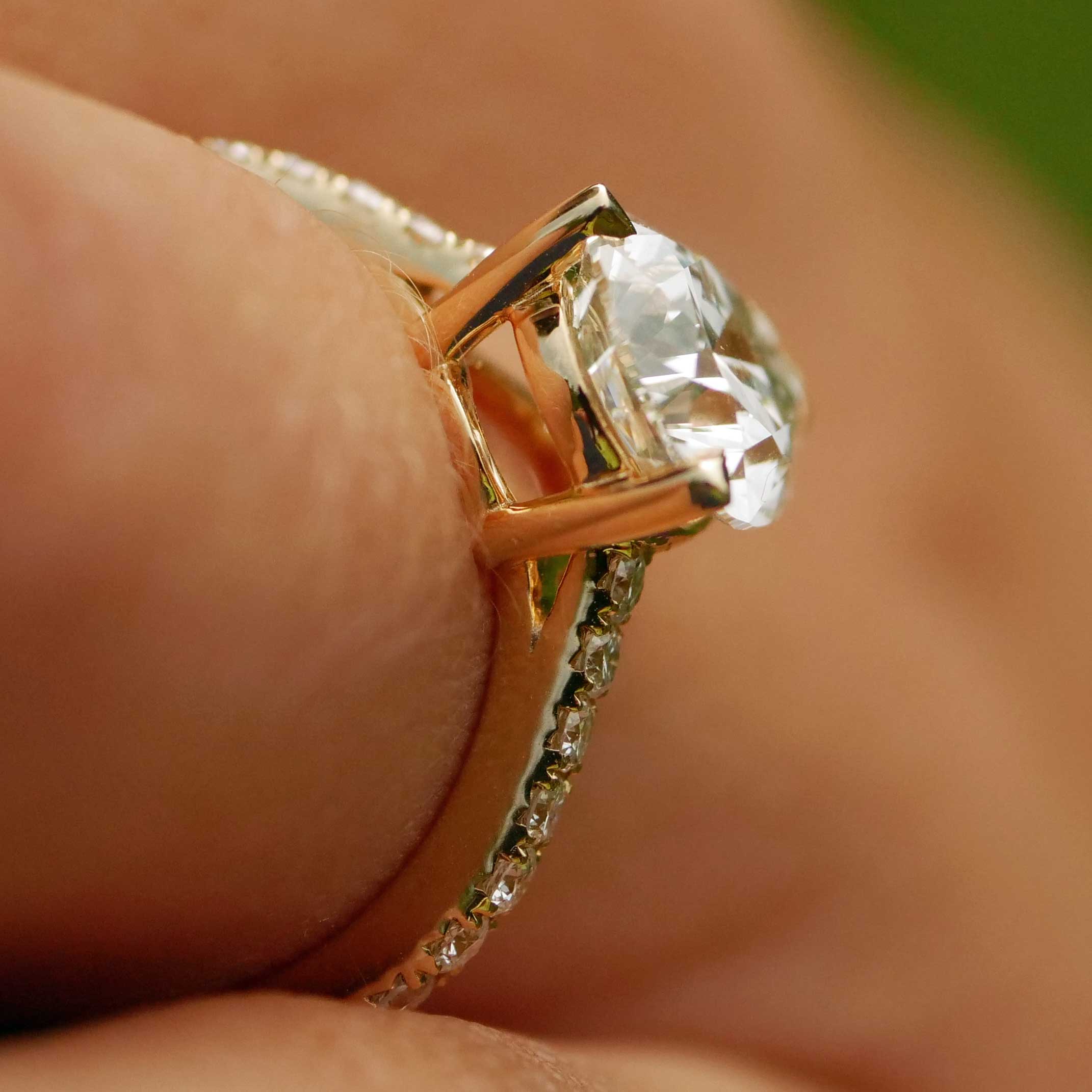 Brillant Ring 2.65 ct TW VS Labor Diamant in 585er Gelbgold.... für ein Bruchteil des Naturdiamant Preises  