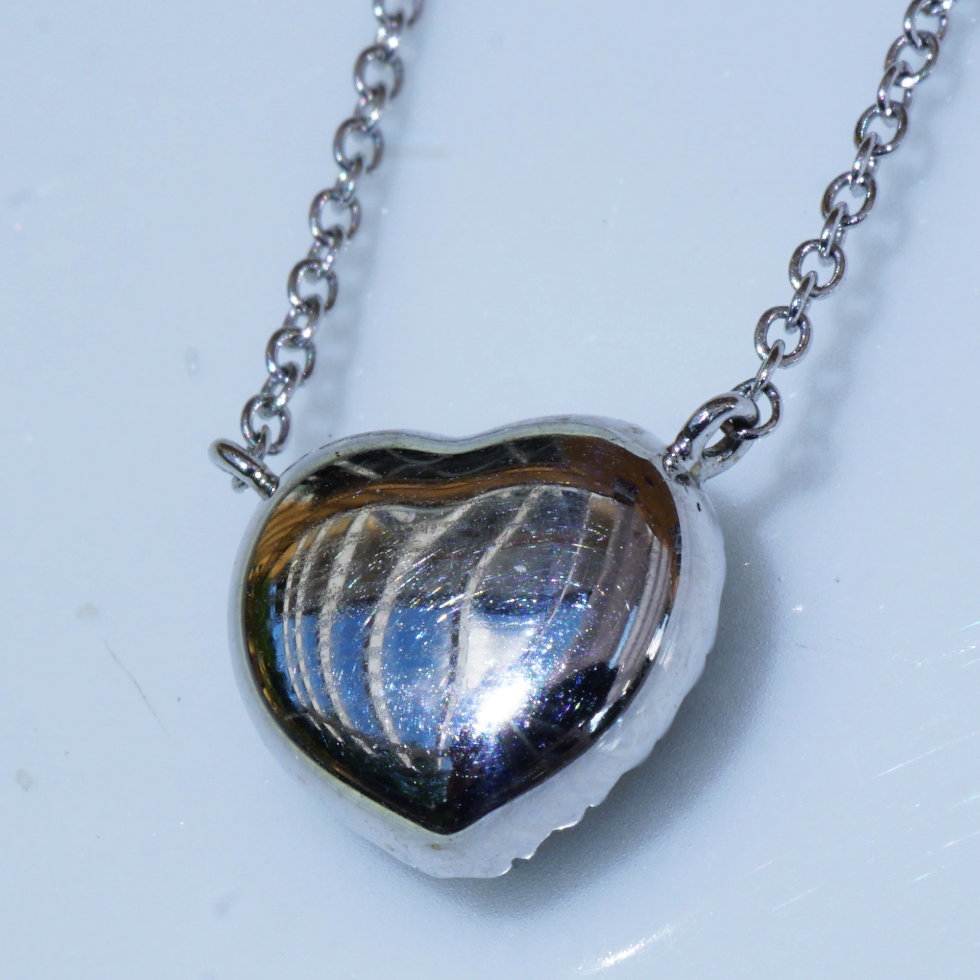 Brillant Saphir Herz Collier 750er Weissgold 0.60 ct 0.16 ct...in der Glücksfarbe Orange-Gelb