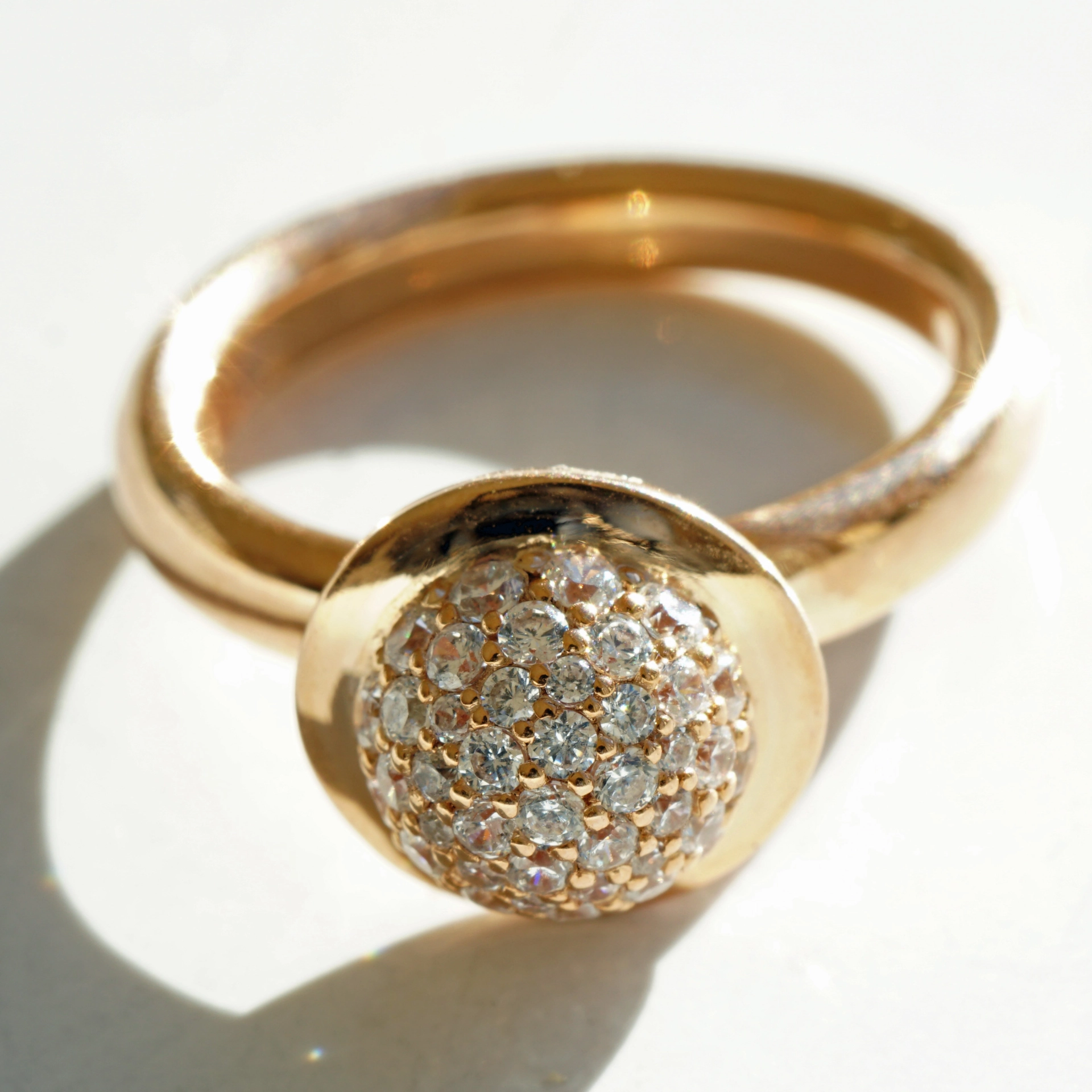 Chilango Ring Circonia White 925er Silber Pink Gold plated m. orig.Etiu