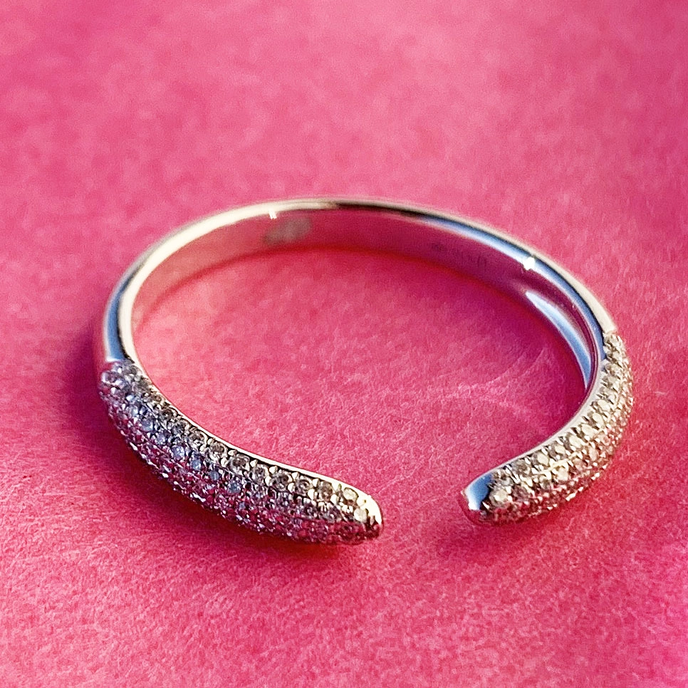 Brillant Ring 0.25 ct W-TCR / SI-P 750er Weissgold New Age idealer Kombinationsring