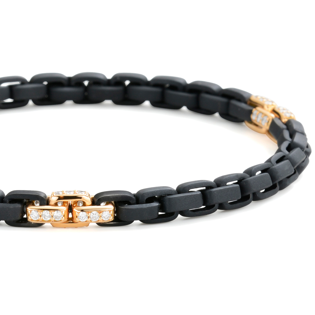 Unisex Armband Moove Titan schwarz matt 950er Platin von Silhouette Schmuck Bentner  