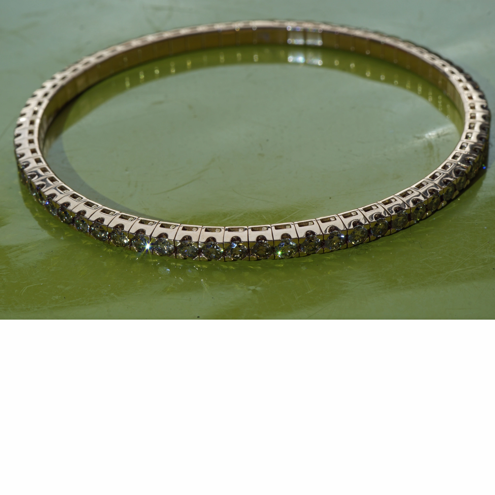 Flexi Brillant Armband 750er Rosegold 3.79 ct Exclusiv Edition Valenza feines Hellbraun VS