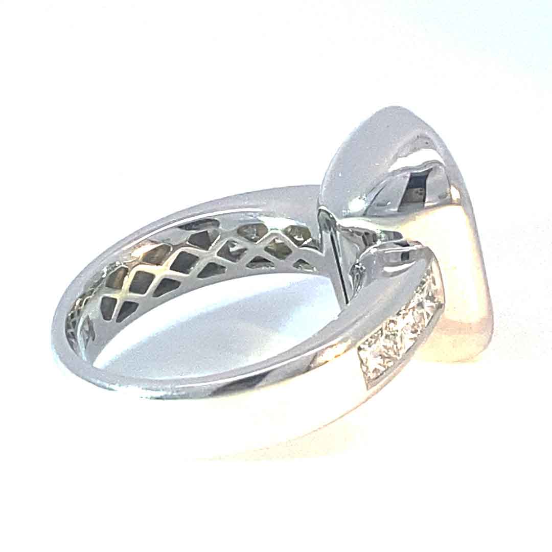 Turmalin Diamant Ring 750er Weissgold Neon Blau Tiffany Blue Afghanistan 8.05 ct Investment Edelstein selten