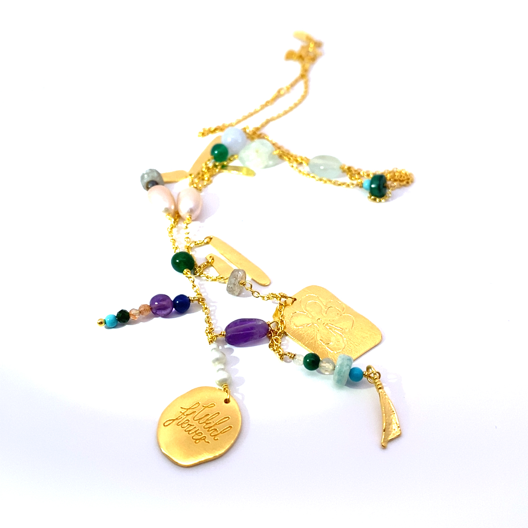 Collier Celia 925er Silber vergoldet Wild Flowers at Heart designed by Maanesten Dänemark-