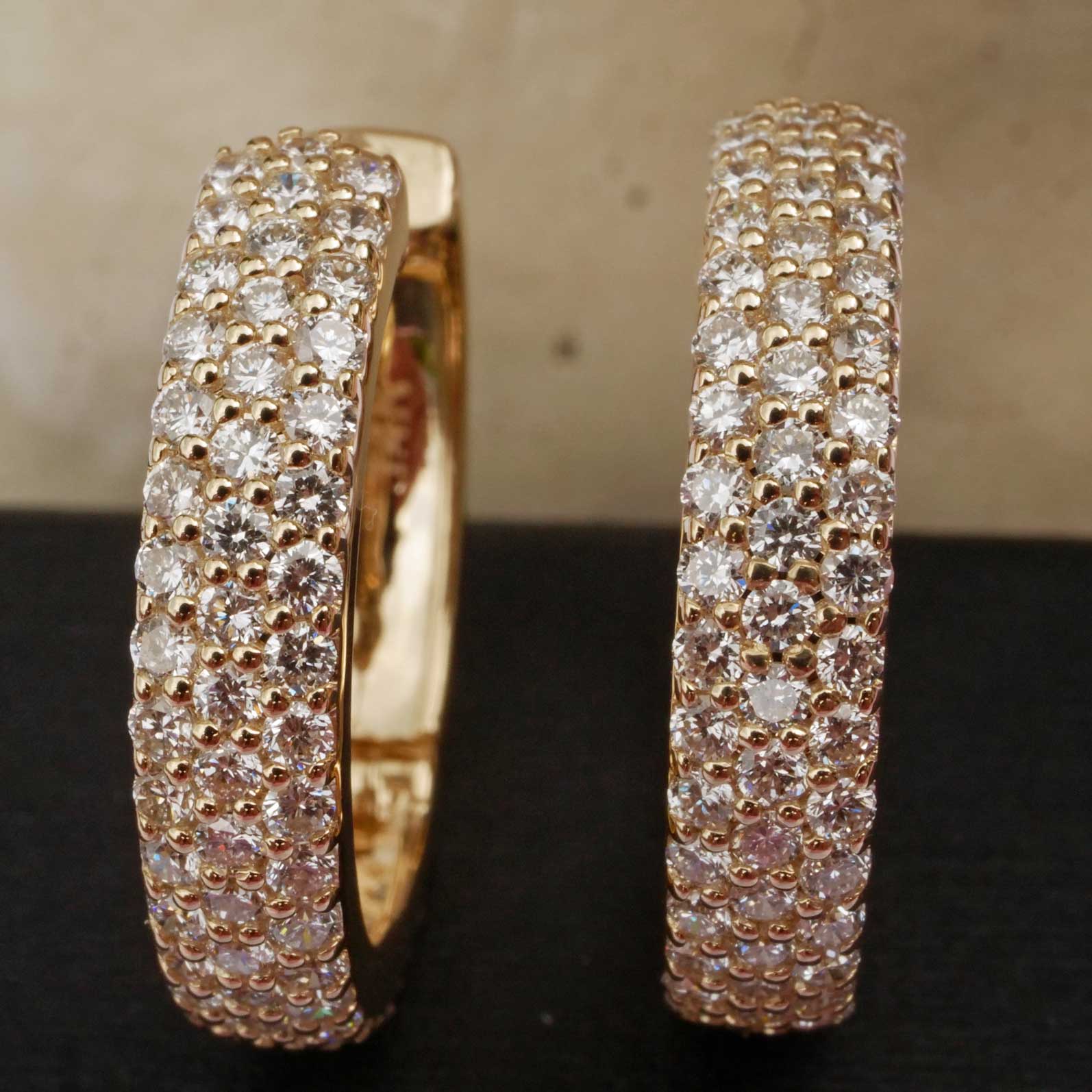 Brillant Klapp Creolen 1.39 ct TW VS Labor Diamanten in 585er Gelbgold.... für ein Bruchteil des Naturdiamant Preises   Brillant Klapp Creolen 1.39 ct TW VS Labor Diamanten in 585er Gelbgold.... für ein Bruchteil des Naturdiamant Preises