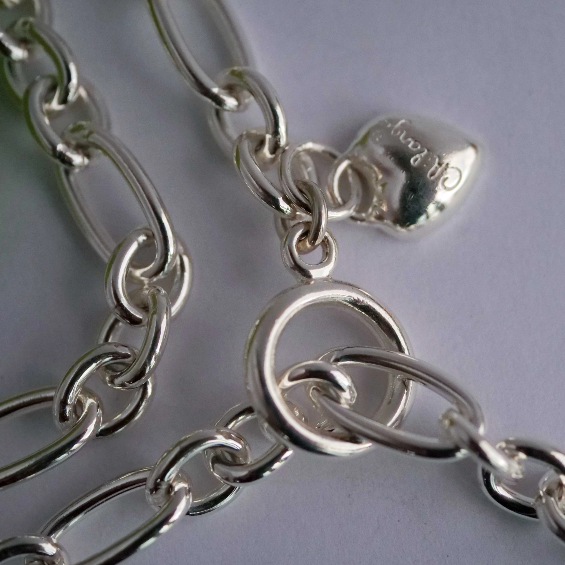 Chilango Kette Superior Figaro 85 cm 925er Silber 7,2 mm massive Kette mit Knebelverschluss