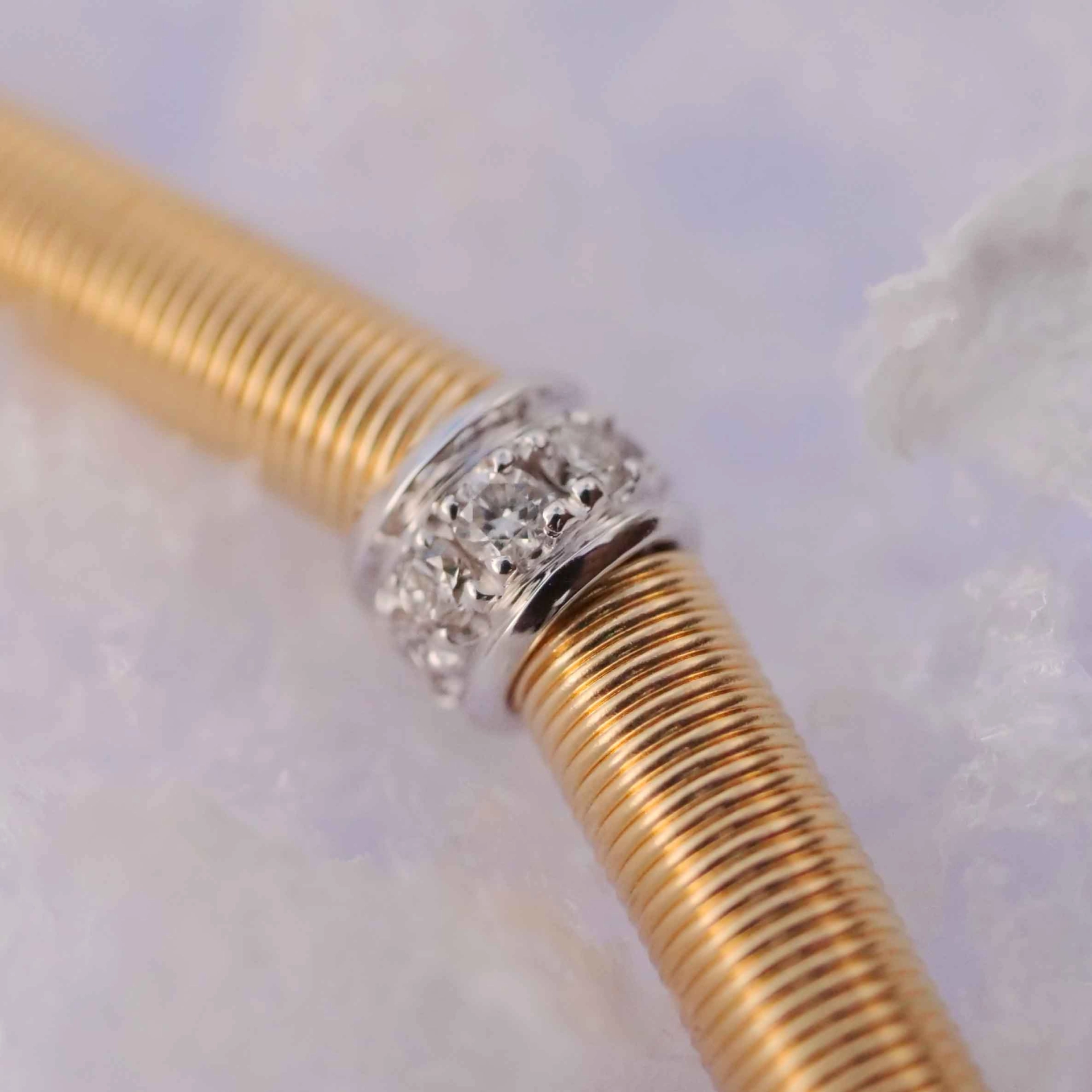 Brillant Armband IVY in 750er Gelb-/Weissgold 0.08 ct TW SI von Silhouette Schmuck Bentner