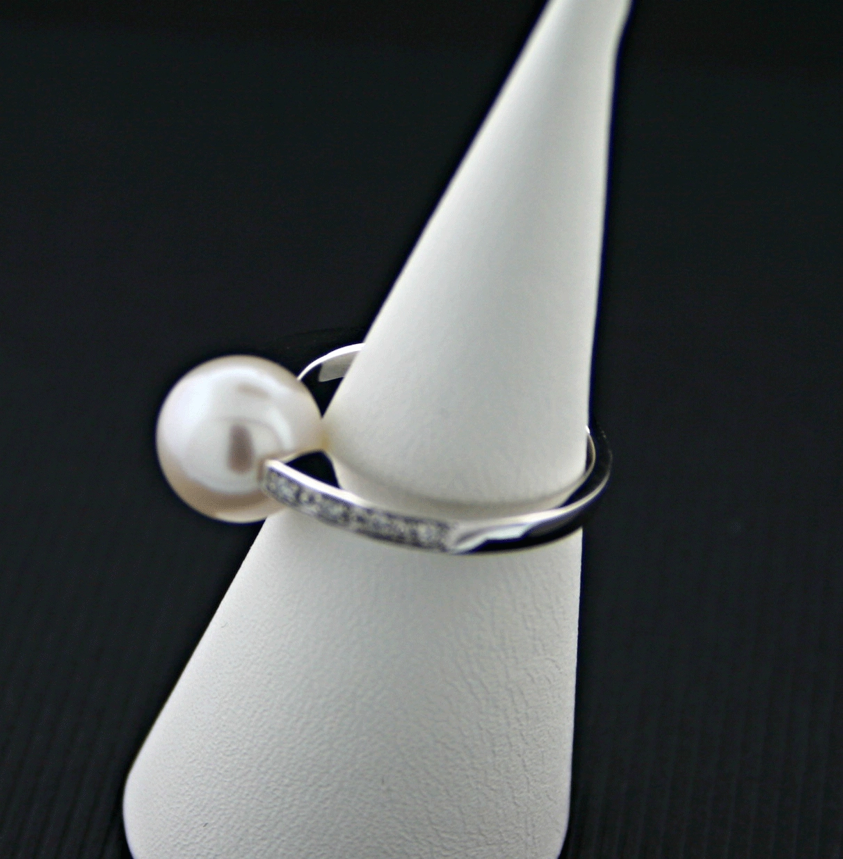 Ring, 750/-Weißgold., massiv