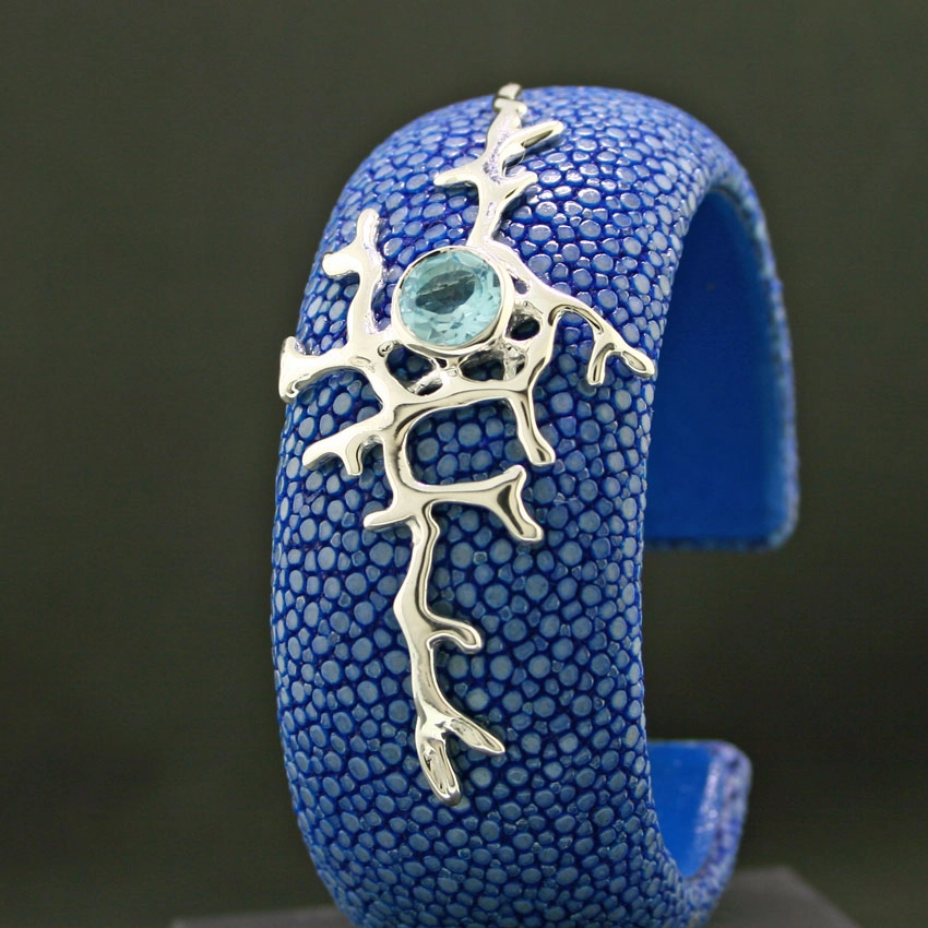 Topas-Armreif,925/-Silber