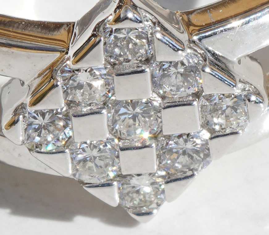 Raute Diamant Ring 0.50 ct TW  / VVS 750er Weissgold Vollschliff Brillanten Topqualität
