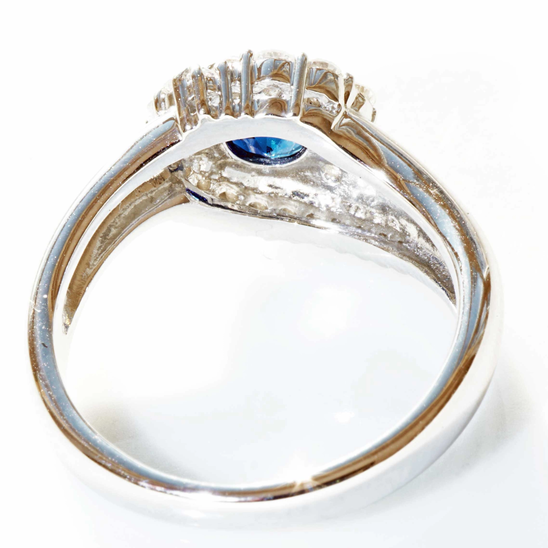 Saphir Brillant Ring 900er Platin 0.62  ct 0.345 ct .....feinster Saphir und Brillanten in Platin