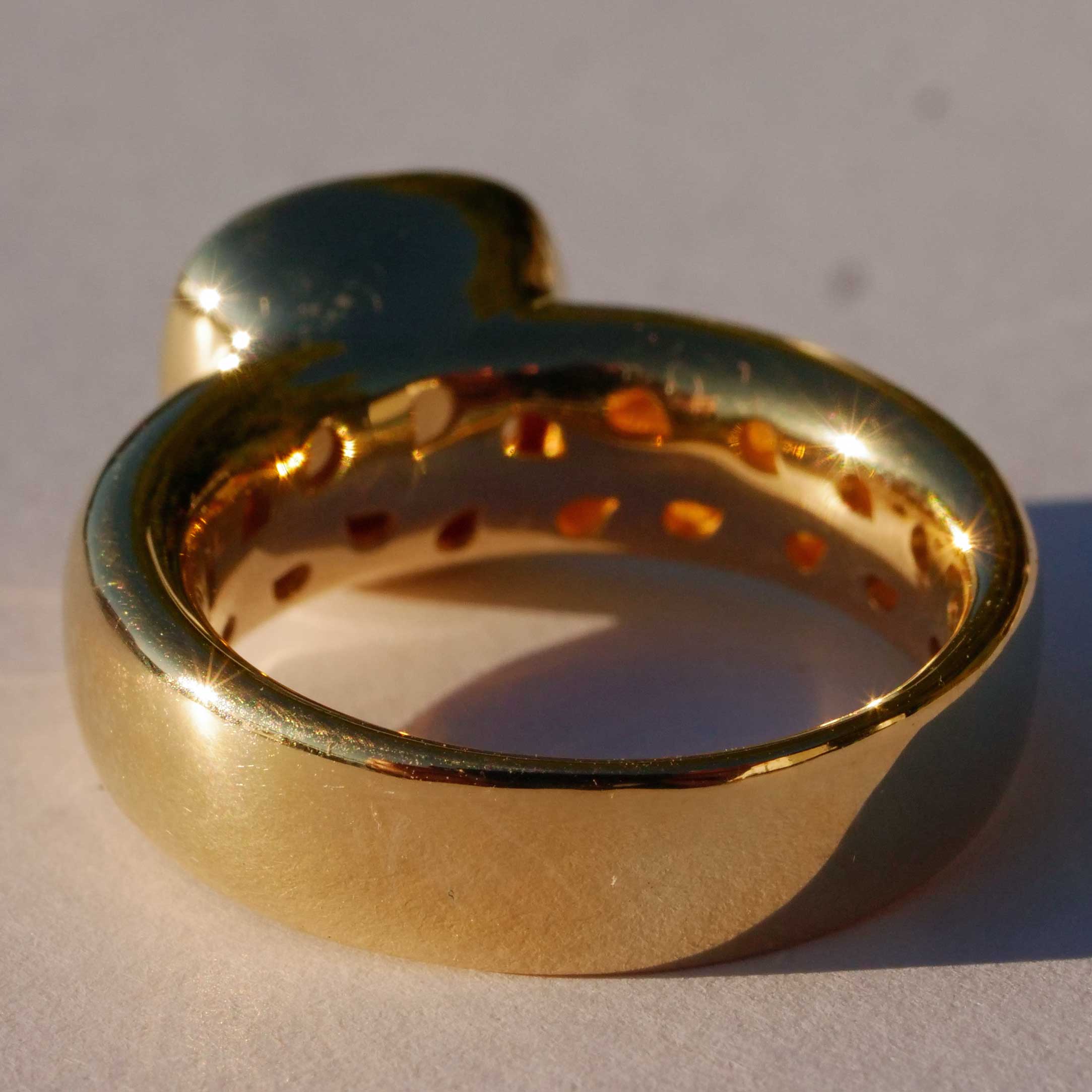 Citrin Ring 750er Gelbgold Valenza .....bella Italia....kleiner Kardinalring...so trendy 