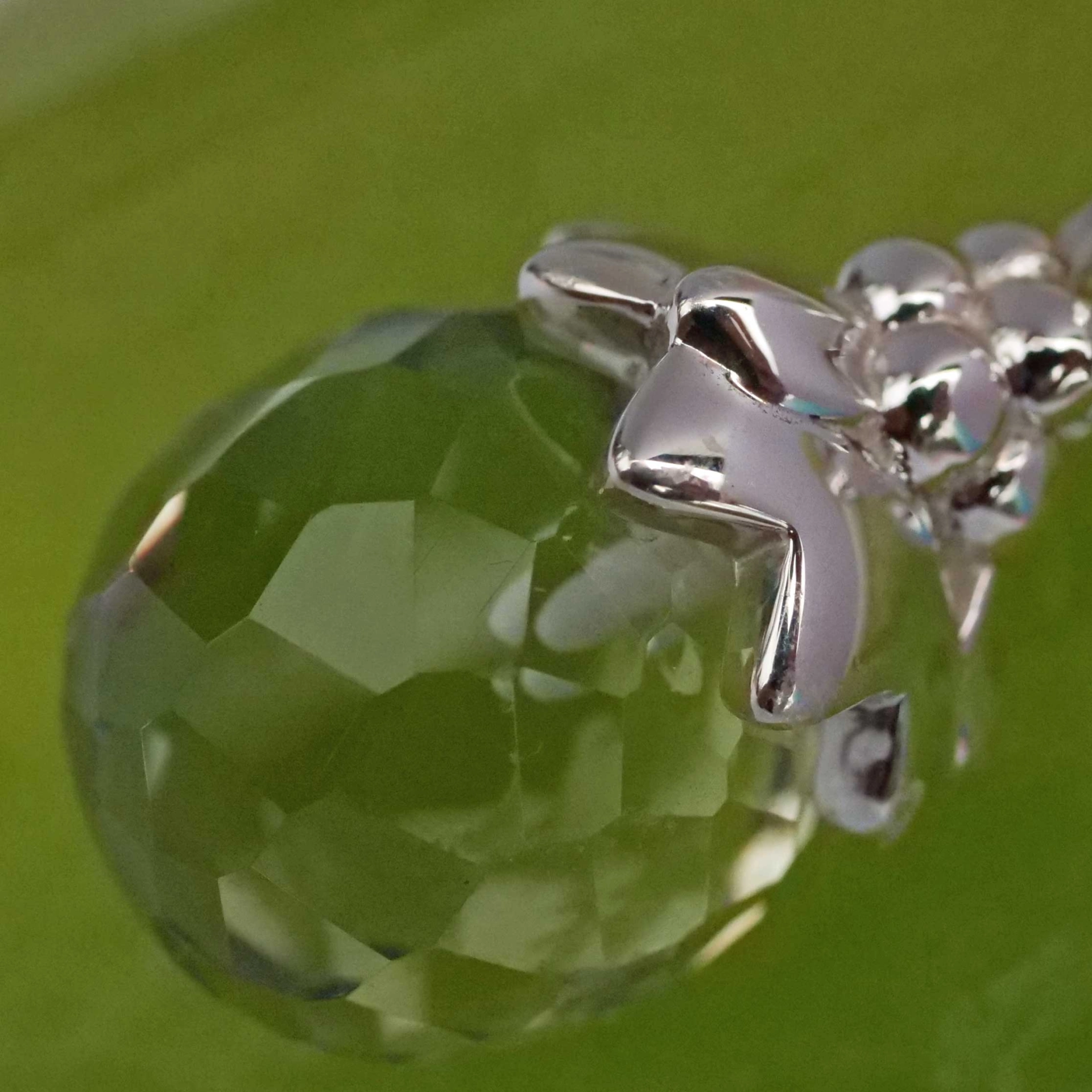 Original Chilango Amethyst grün Anhänger Tutenchamun Flower Drop 925er Silber toller Schliff