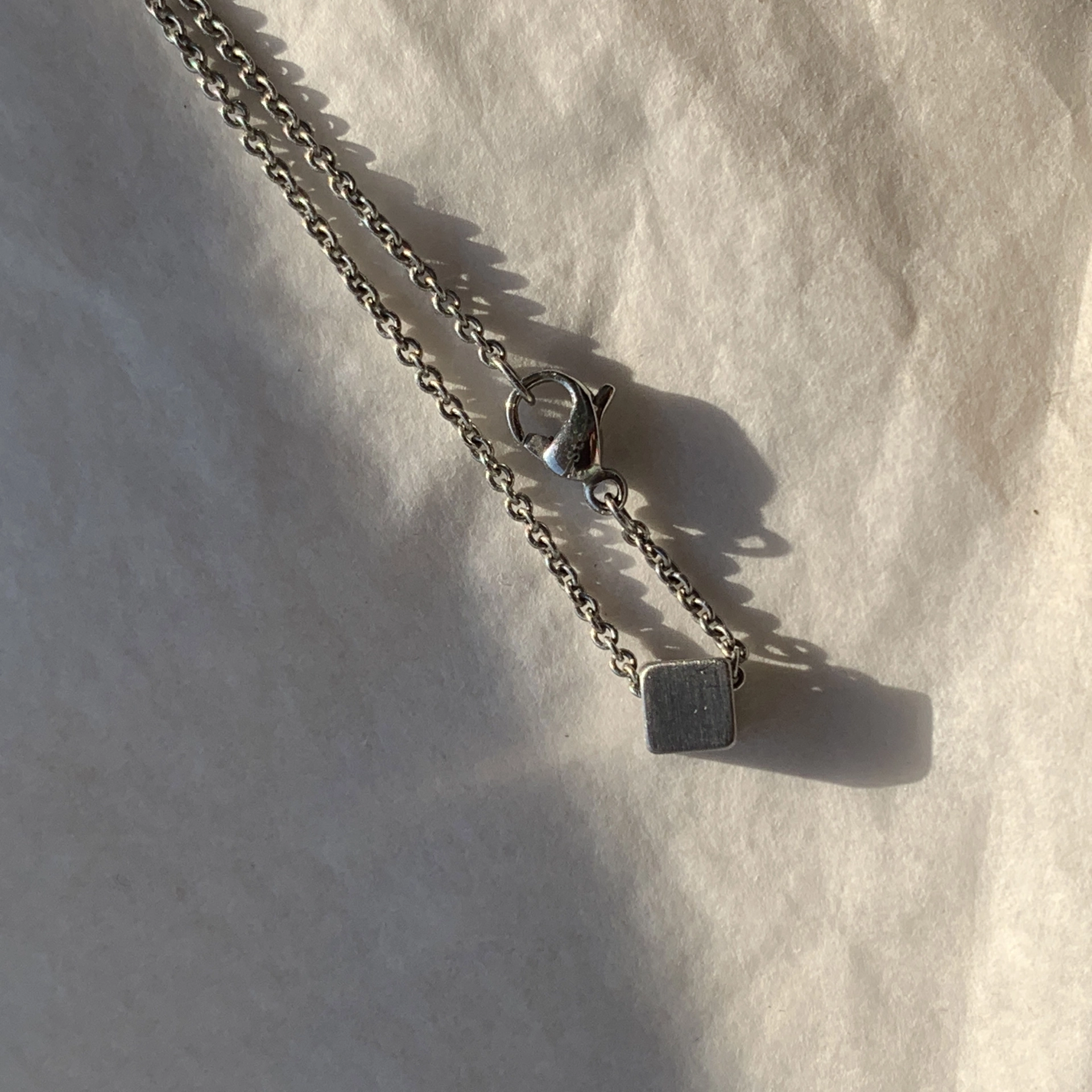 Anhänger Humphrey Cube 0.10 ct Edelstahl nickelfrei mit Kette in Edelstahl