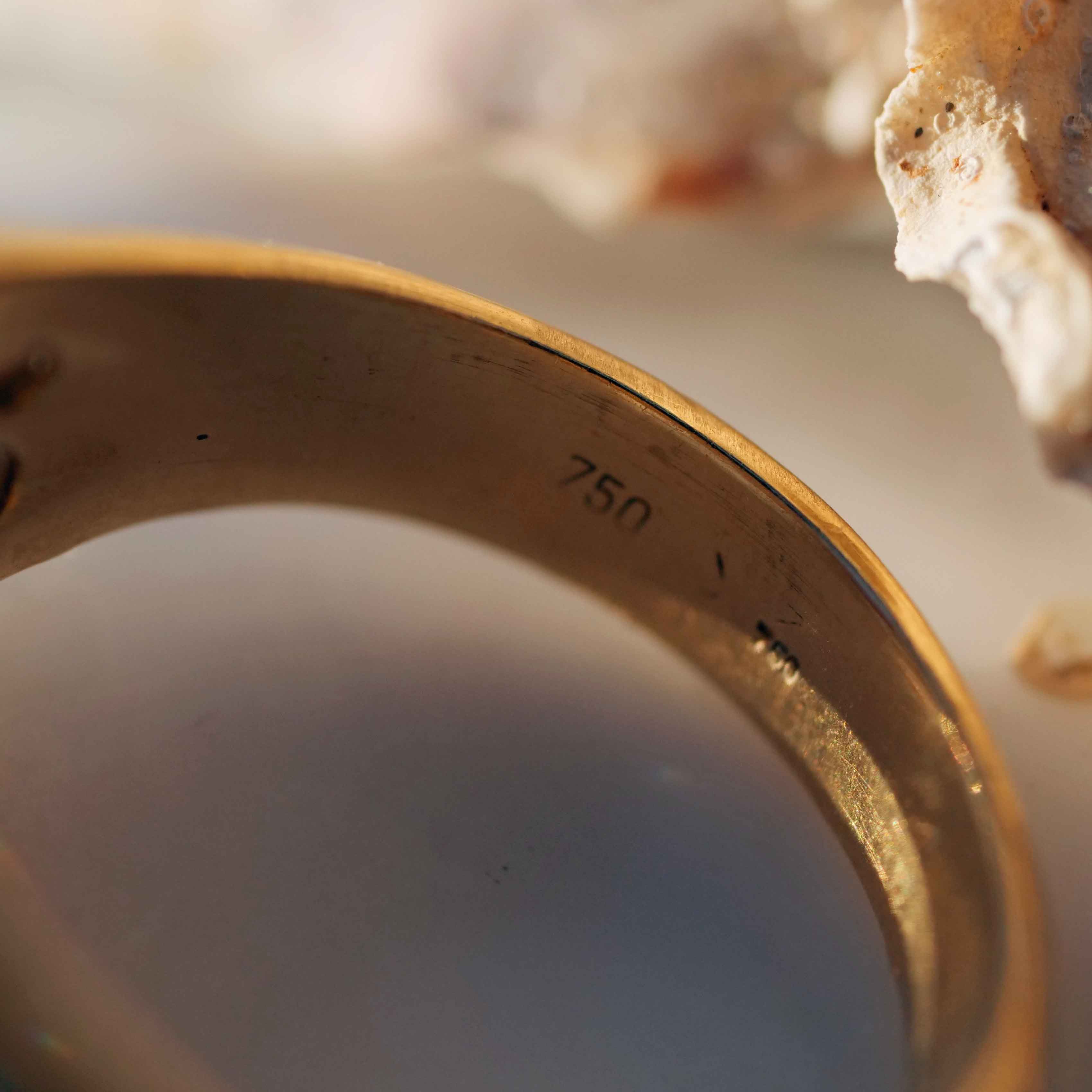 Saphir Brillant Ring 750er Gelbgold 1.44 ct TW-W VS-SI Material Gold 880.-Euro