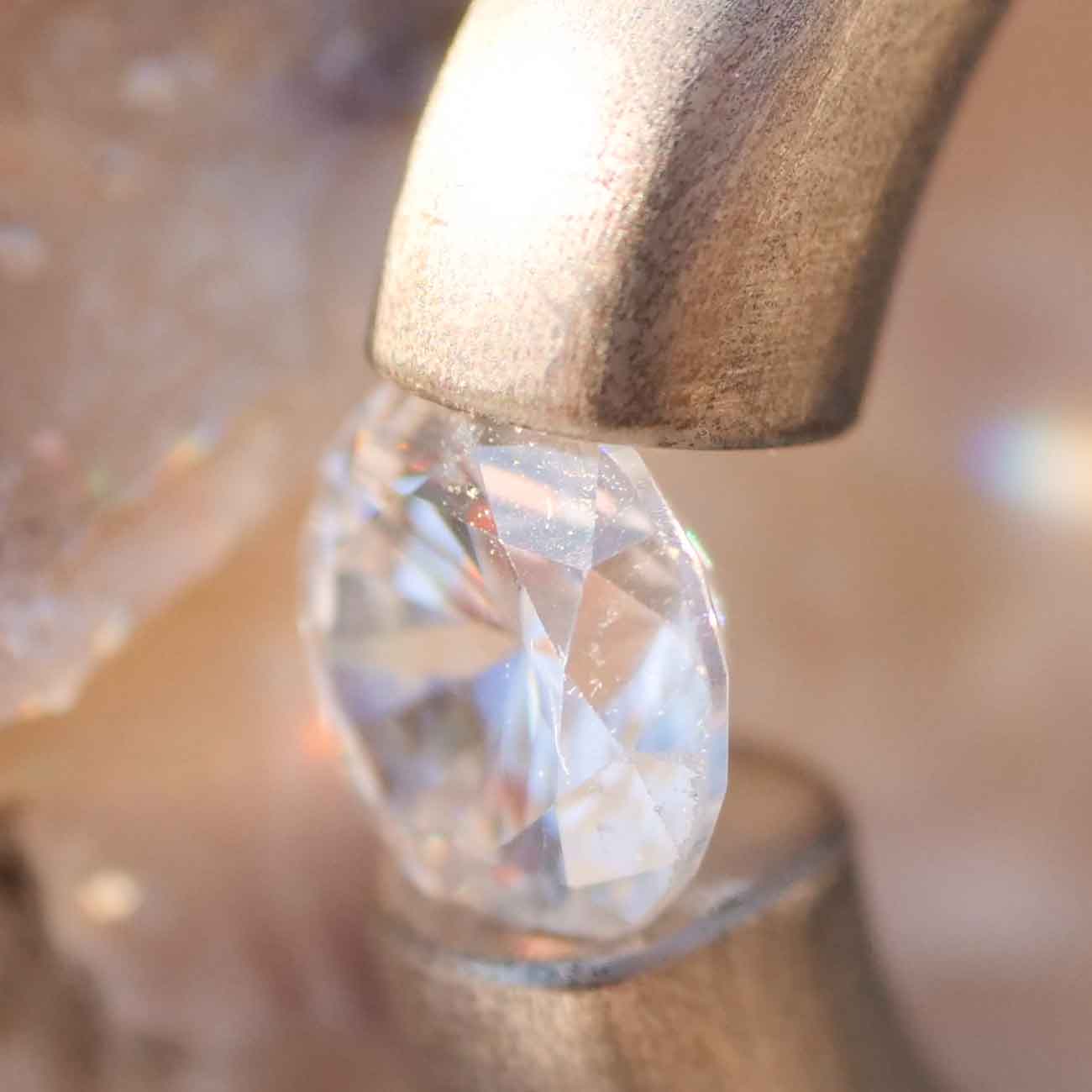 Niessing Halbkaräter Zirkonia Spannring 925er Silber grau mattiert neuwertig punziert