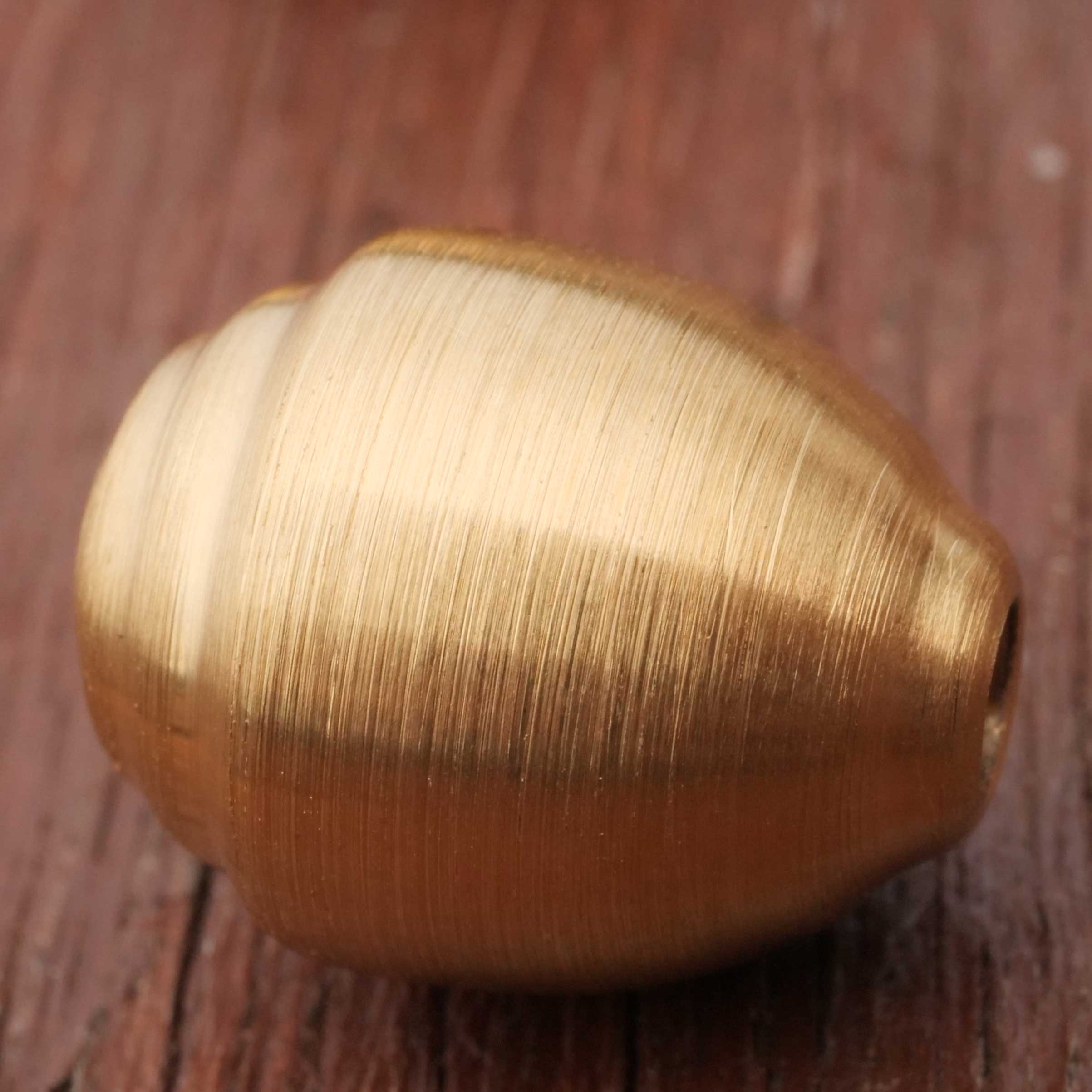 Tahitiperlförmige Wechsel Schliesse Edelstahl vergoldet matt gelasert 14 x 11,5 mm