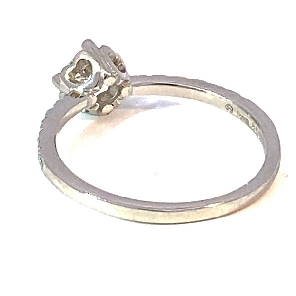 Brillant  Ring 0.59 ct G SI2 HALBKARÄTER von  Silhouette Bentner HRD Zertifikat 950er Platin  