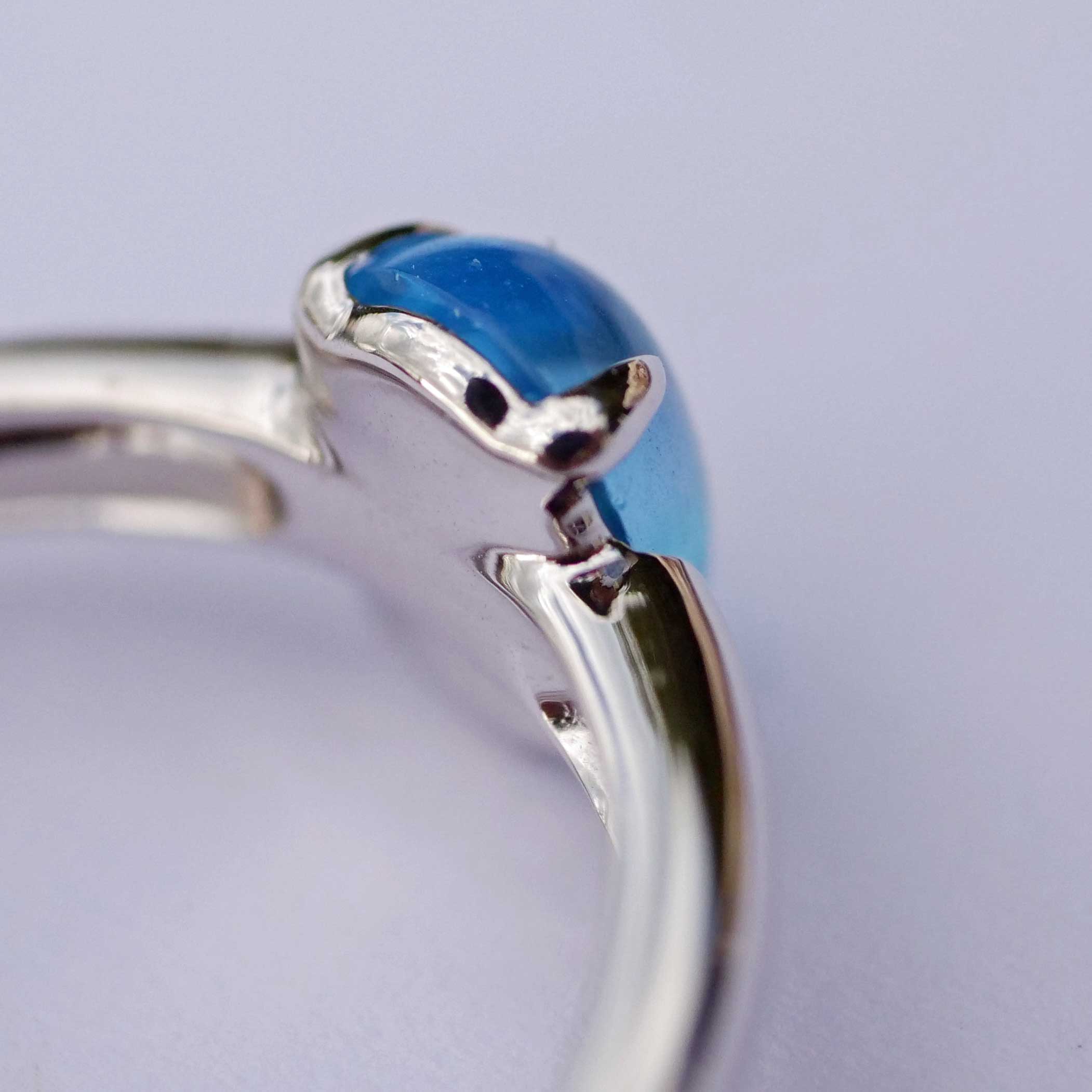 Blautopas Ring 750er Weissgold Ocean Blue....süsse Versuchung...made in Italy...hochwertig 