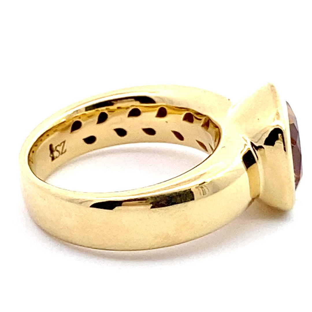 Citrin Ring 750er Gelbgold Valenza .....bella Italia....kleiner Kardinalring...so trendy 