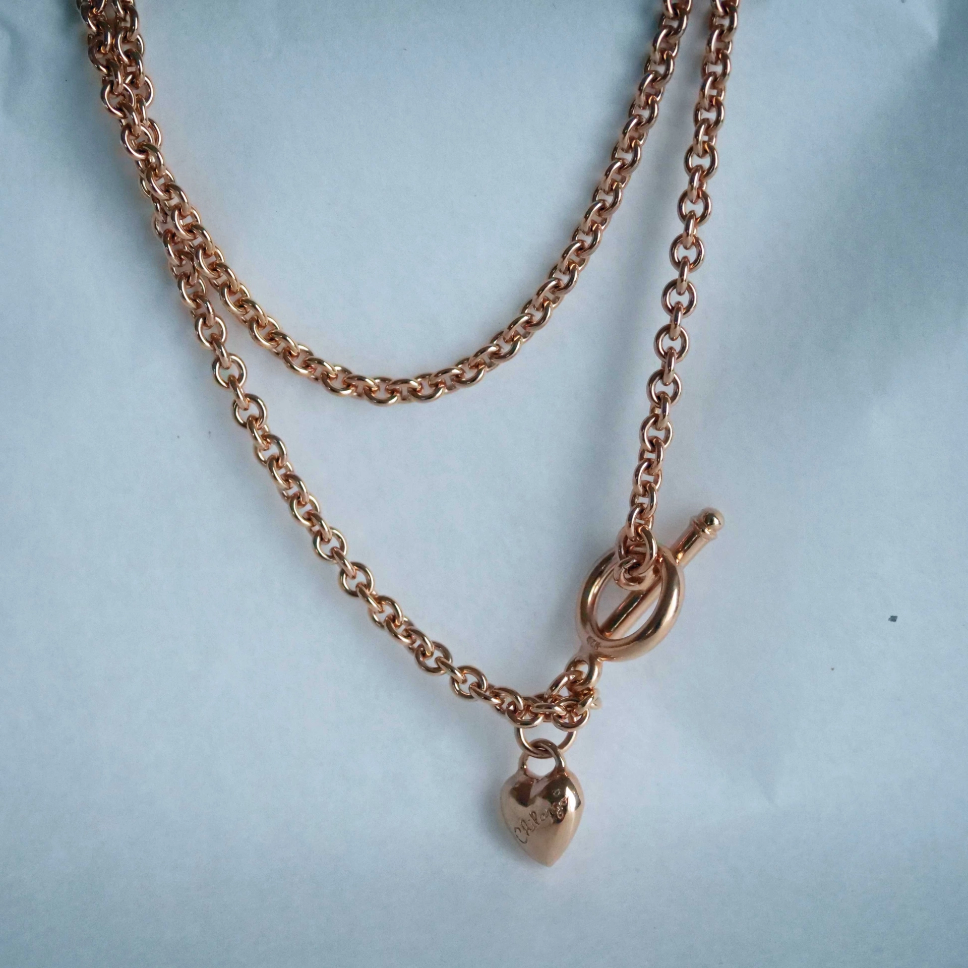 Chilango Kette fine Luxury 85 cm 925er Silber 4 mm breit soo massiv rosevergoldet