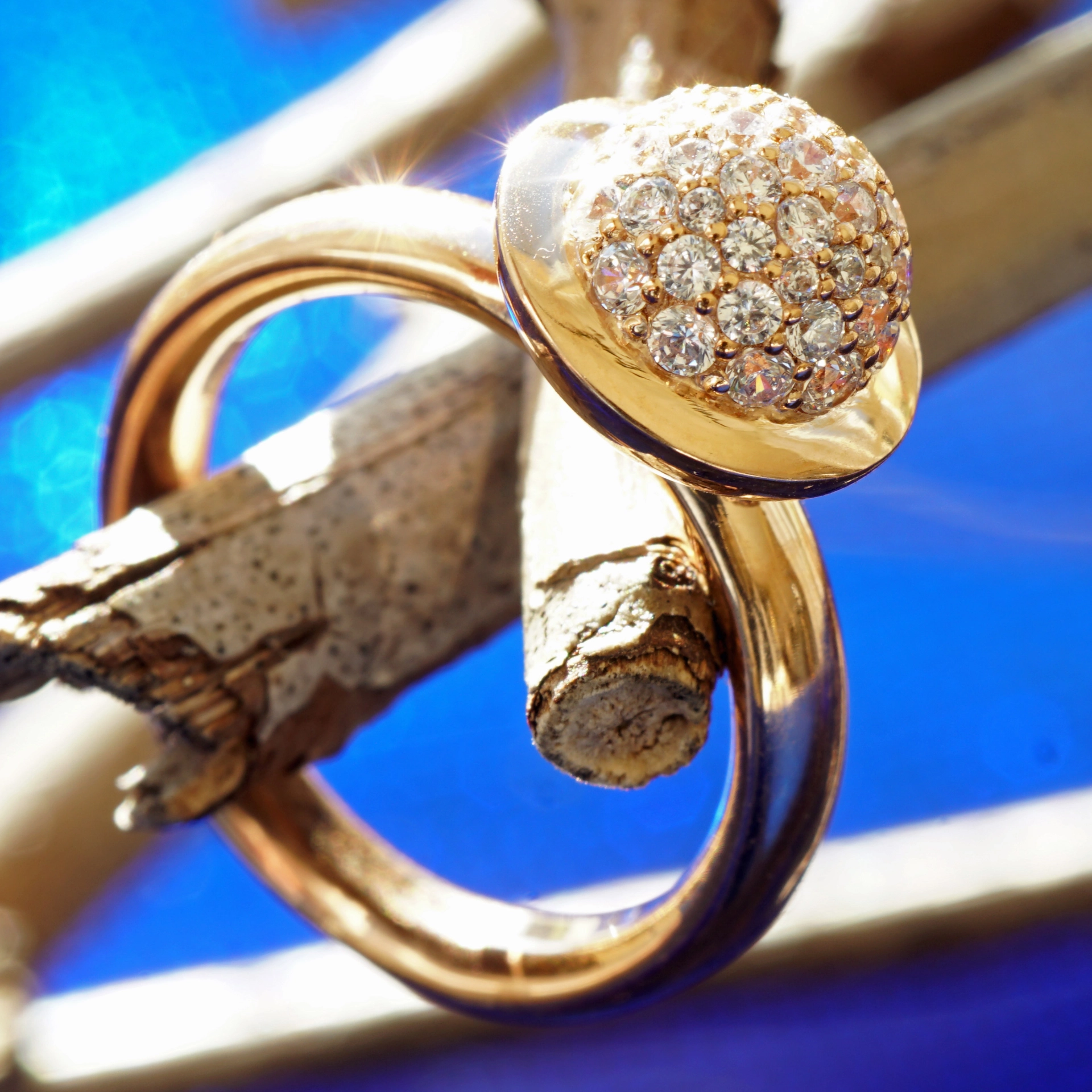 Chilango Ring Circonia White 925er Silber Pink Gold plated m. orig.Etiu