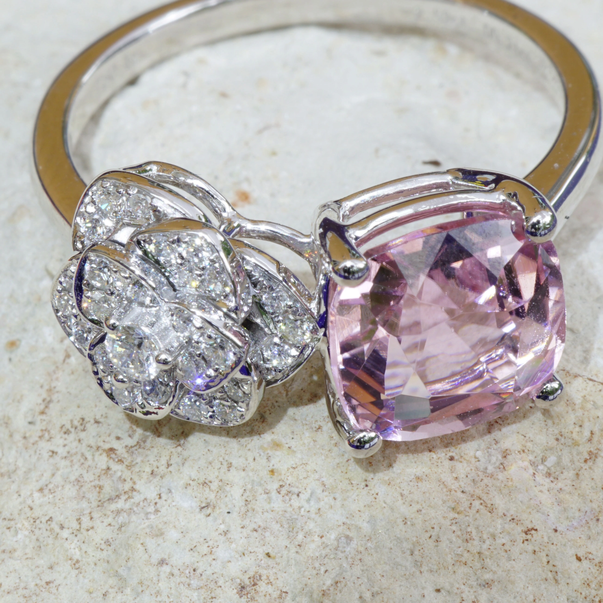 Turmalin Brillant Ring 2.52 ct 0.21 ct TW VS... viva en rose...pinker Turmalin Afghanistan Lupenrein
